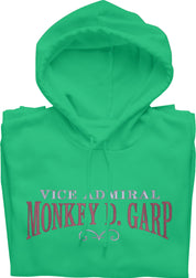 Felpa Ricamata Anteriormente e Posteriormente Unisex – Morbida con Cappuccio e Tasca Frontale – Vice Admiral Garp