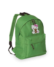 Zaino Bambino in Poliestere 600D 28x38x12 cm – Schienale Imbottito e Spallacci Regolabili - Design Ricamato Hello Kitty