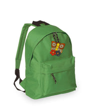 Mochila Infantil de Poliéster 600D 28x38x12 cm – Espalda Acolchada y Correas Ajustables – Diseño Bordado Mariposa con Flores