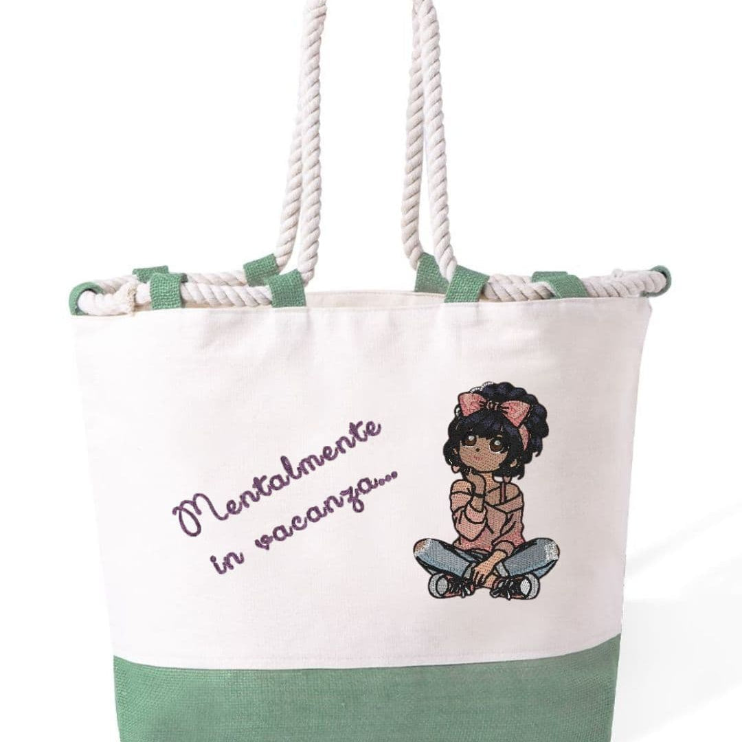 m² – Manici Lunghi Rinforzati 50 cm – Design Ricamato Mentalmente in Vacanza