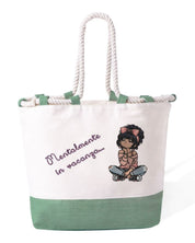 Borsa Mare in Cotone Resistente 280 g/m² – Manici Lunghi Rinforzati 50 cm – Design Ricamato Mentalmente in Vacanza