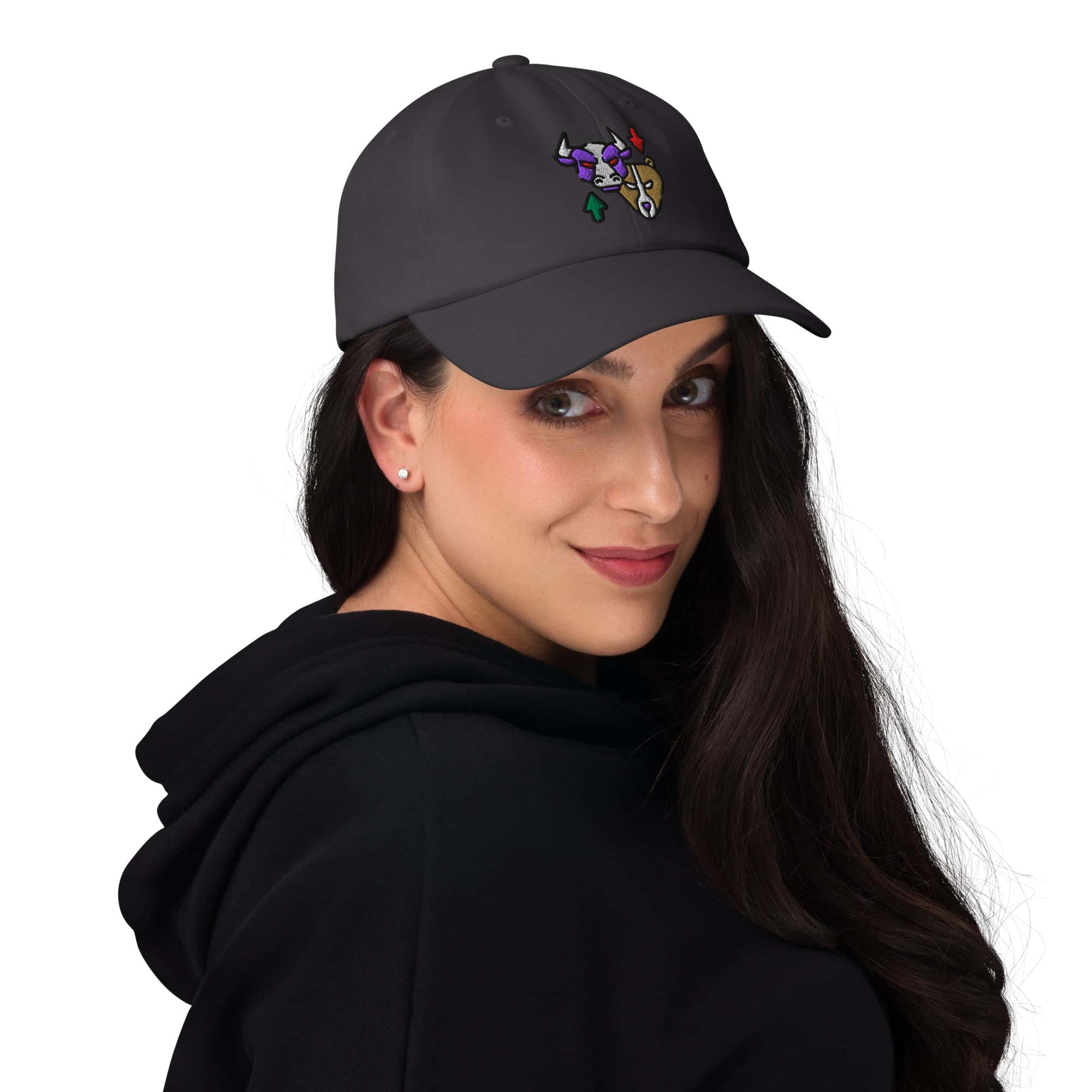 Cappellino Baseball Bull & Bear-Ricamati-Biiply-Grigio scuro-Biiply