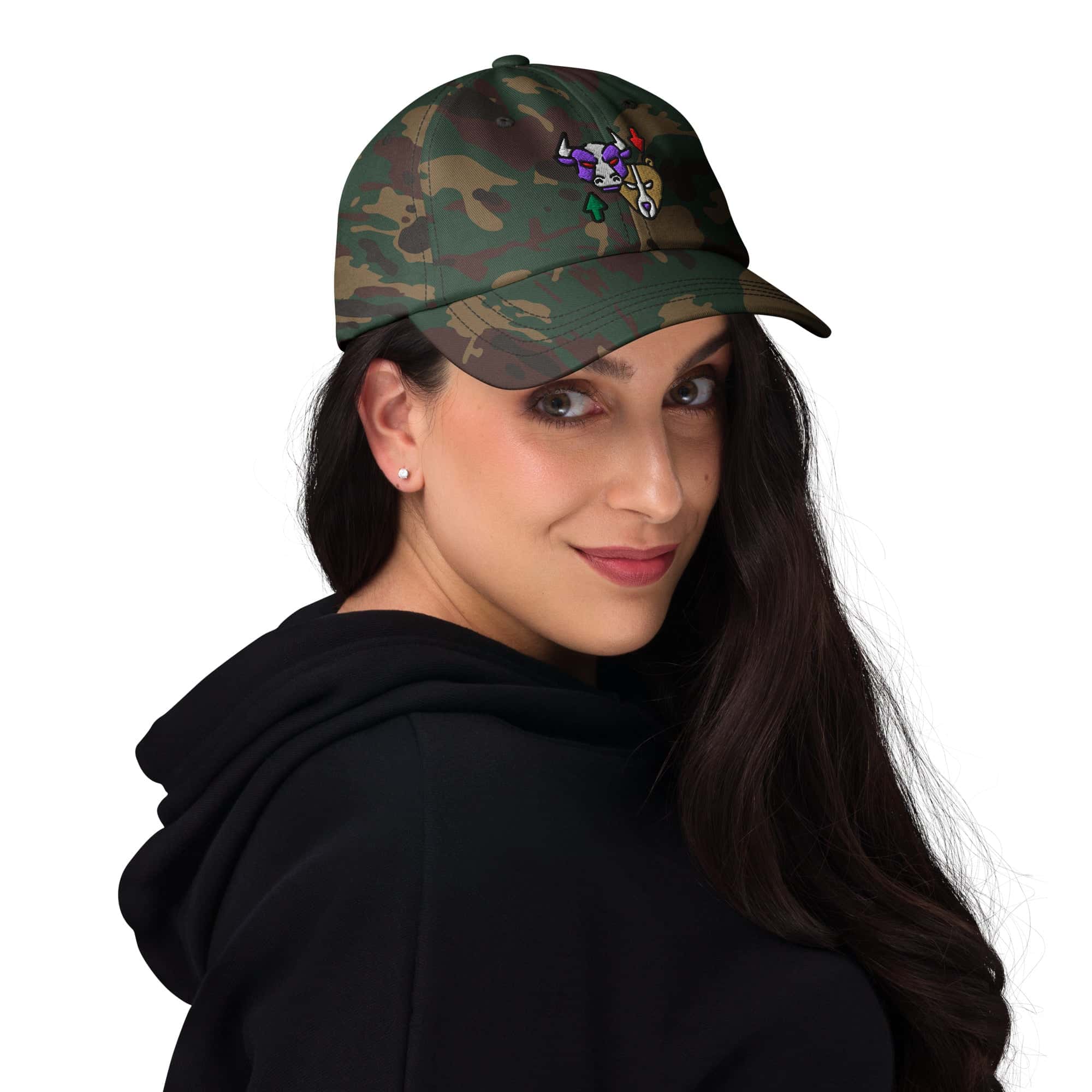 Cappellino Baseball Bull & Bear-Ricamati-Biiply-Camo Verde-Biiply