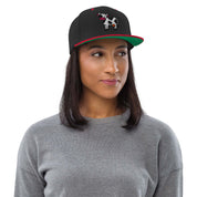 Cappellino Visiera piatta Mucca-Ricamati-Biiply-Nero/Rosso-Biiply