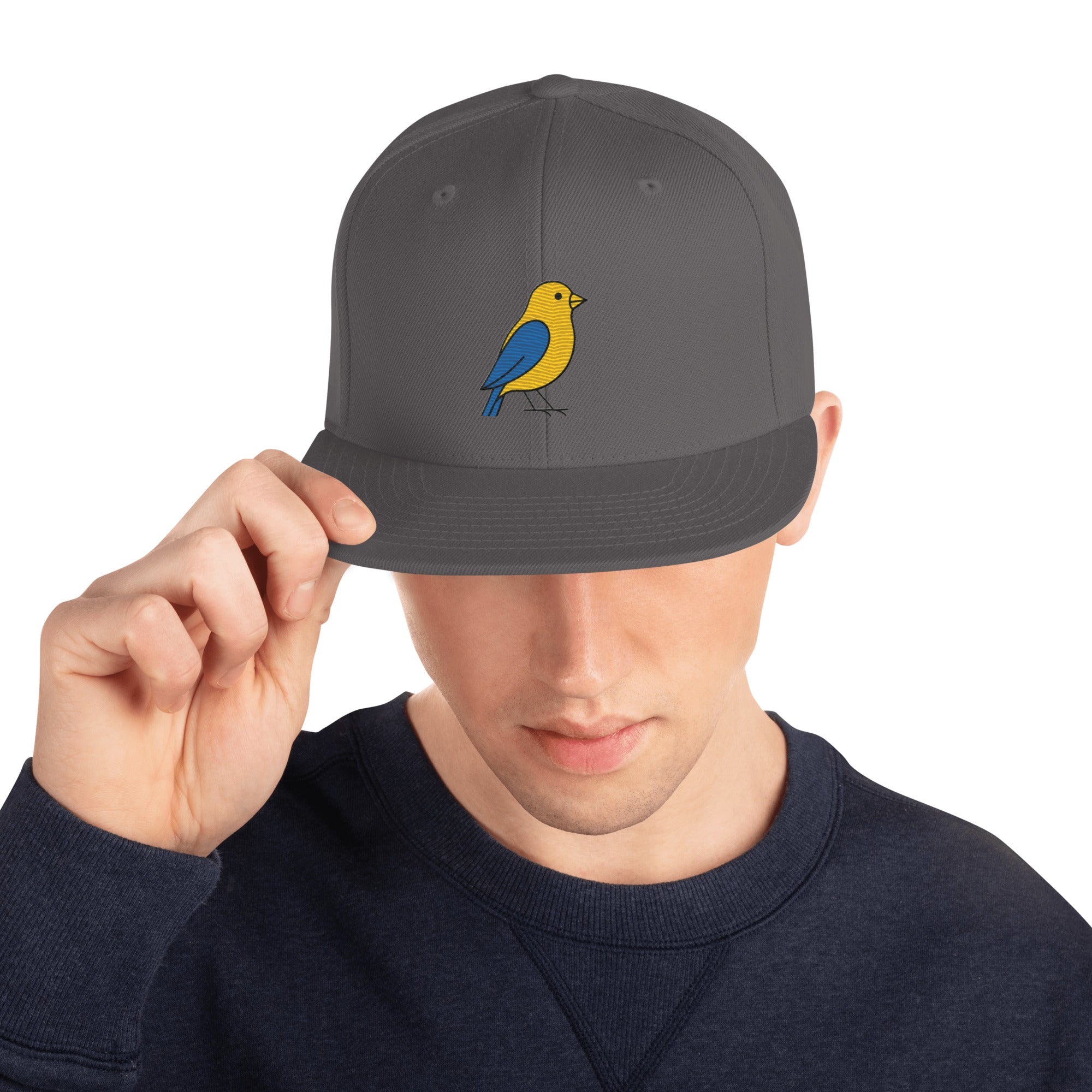 Cappello Ricamatato Visiera Piatta Canarino