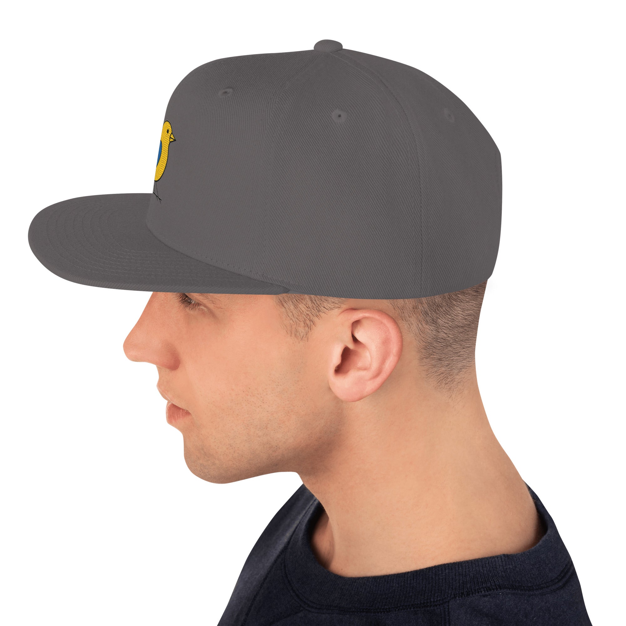 Cappello Ricamatato Visiera Piatta Canarino