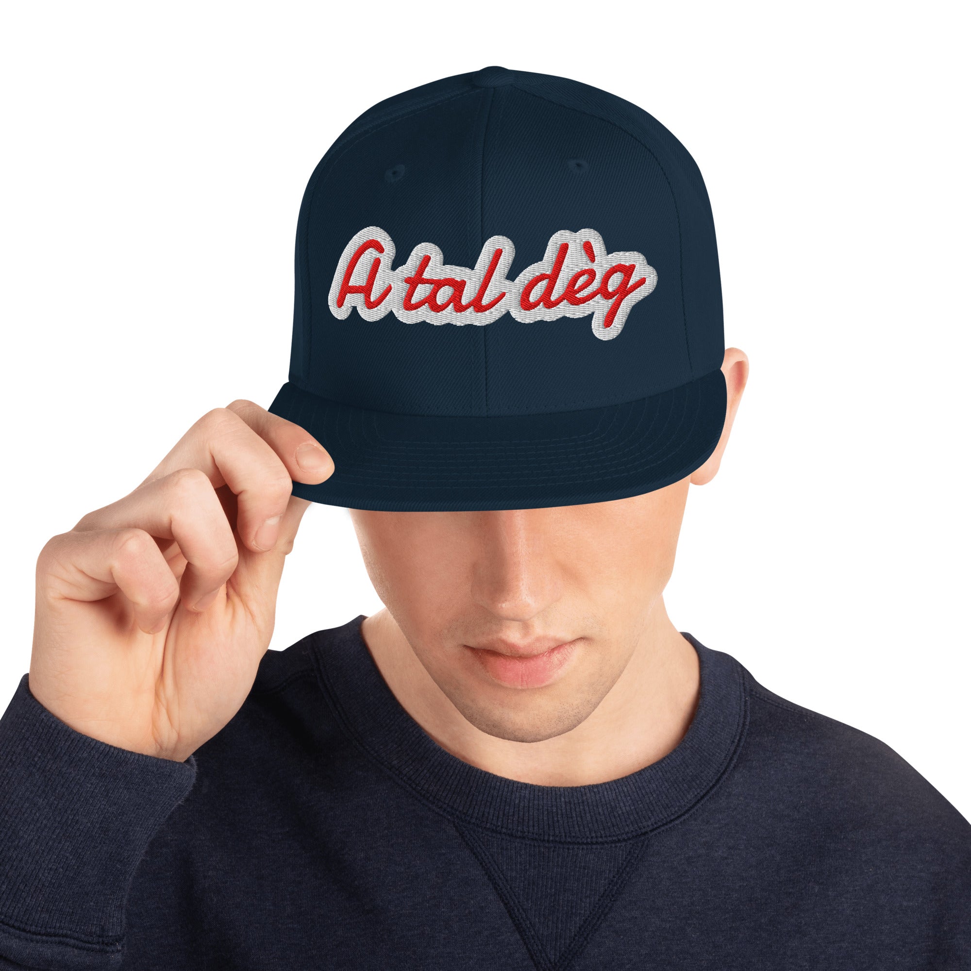Cappello Ricamatato Visiera Piatta A Tal Dèg