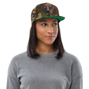 Cappello Visiera Piatta Bull & Bear-Ricamati-Biiply-Camo Verde-Biiply