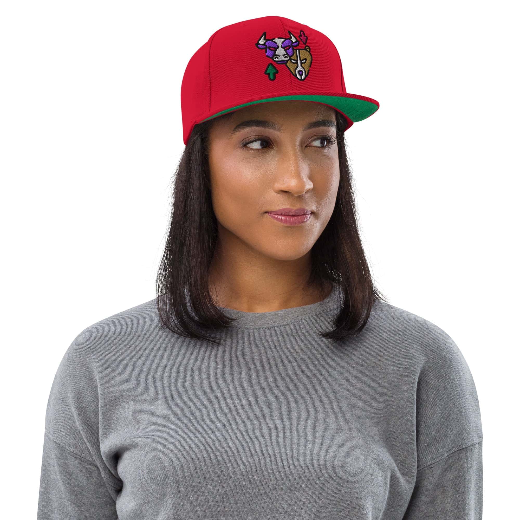 Cappello Visiera Piatta Bull & Bear-Ricamati-Biiply-Rosso-Biiply