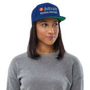 Cappellino Visiera Piatta Bitcoin Fuck Banks-Ricamati-Biiply-Blu Reale-Biiply
