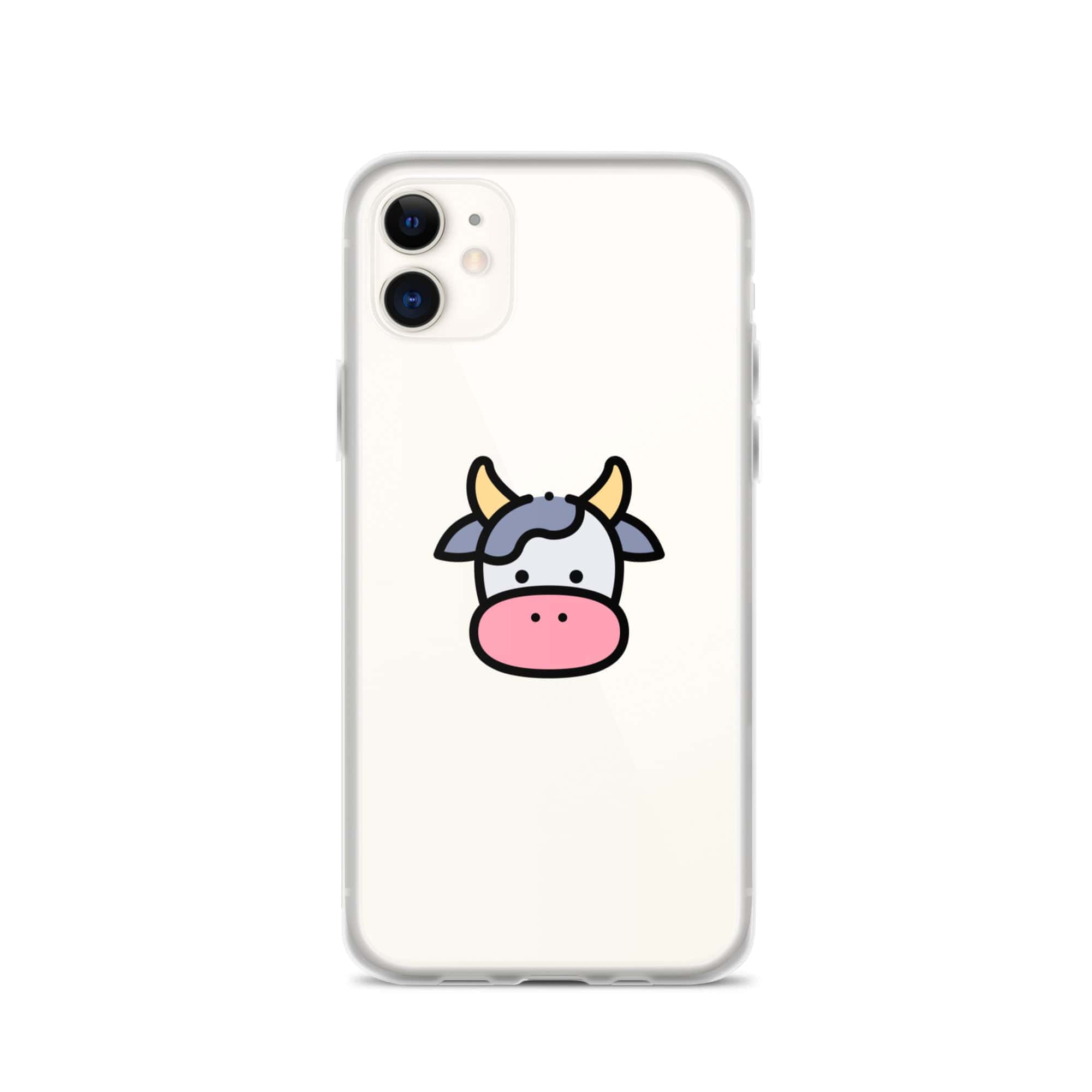 Cover Trasparente iPhone® Cow Face-Smartphone-Biiply-iPhone 11-Biiply