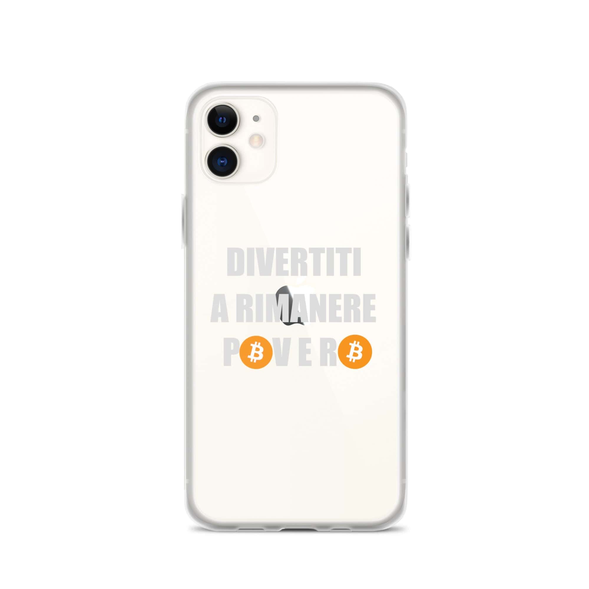 Cover Trasparente iPhone® Divertiti a Rimanere Povero-Smartphone-Biiply-iPhone 11-Biiply