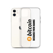 Cover Trasparente iPhone® Bitcoin Fuck Banks-Smartphone-Biiply-Biiply