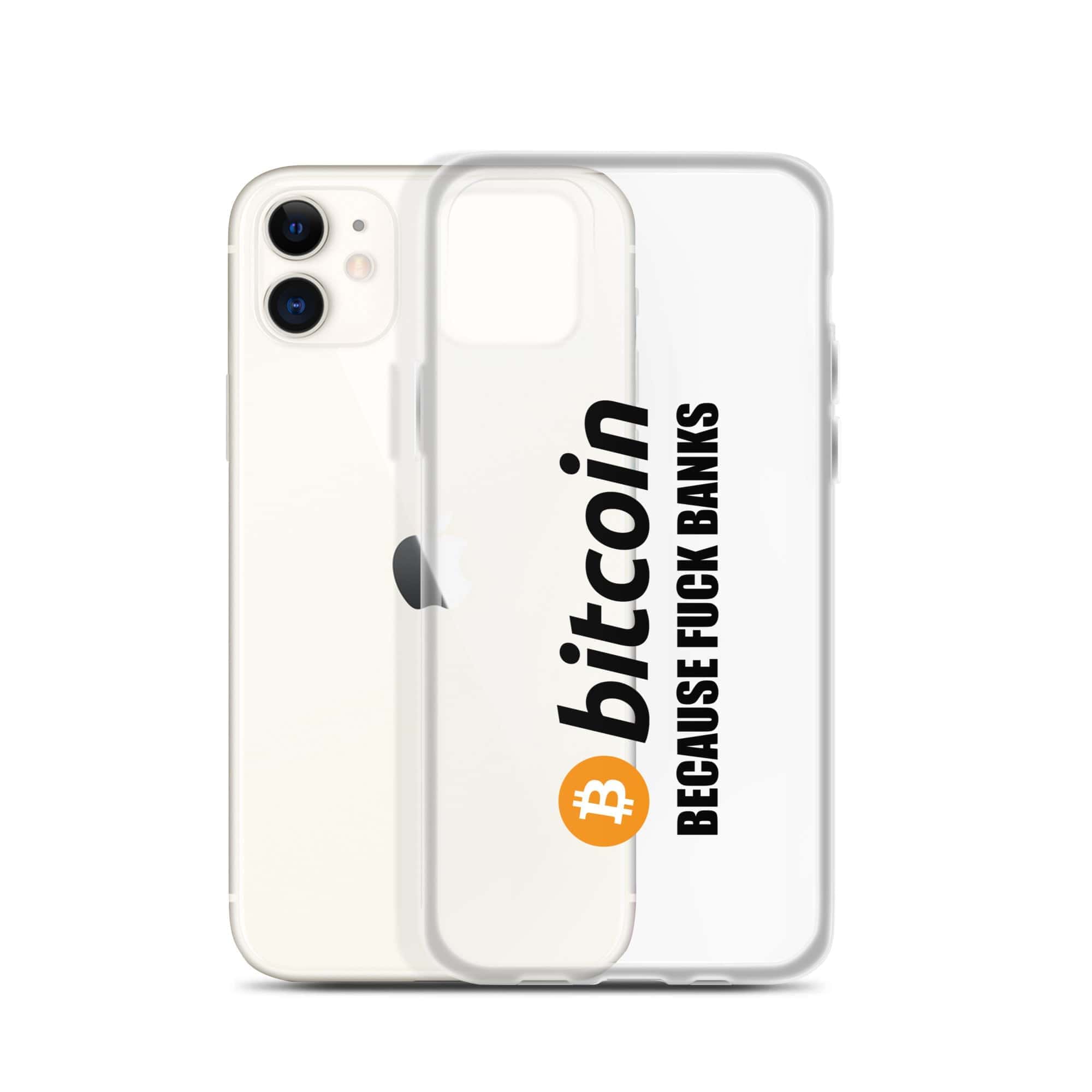 Cover Trasparente iPhone® Bitcoin Fuck Banks-Smartphone-Biiply-Biiply