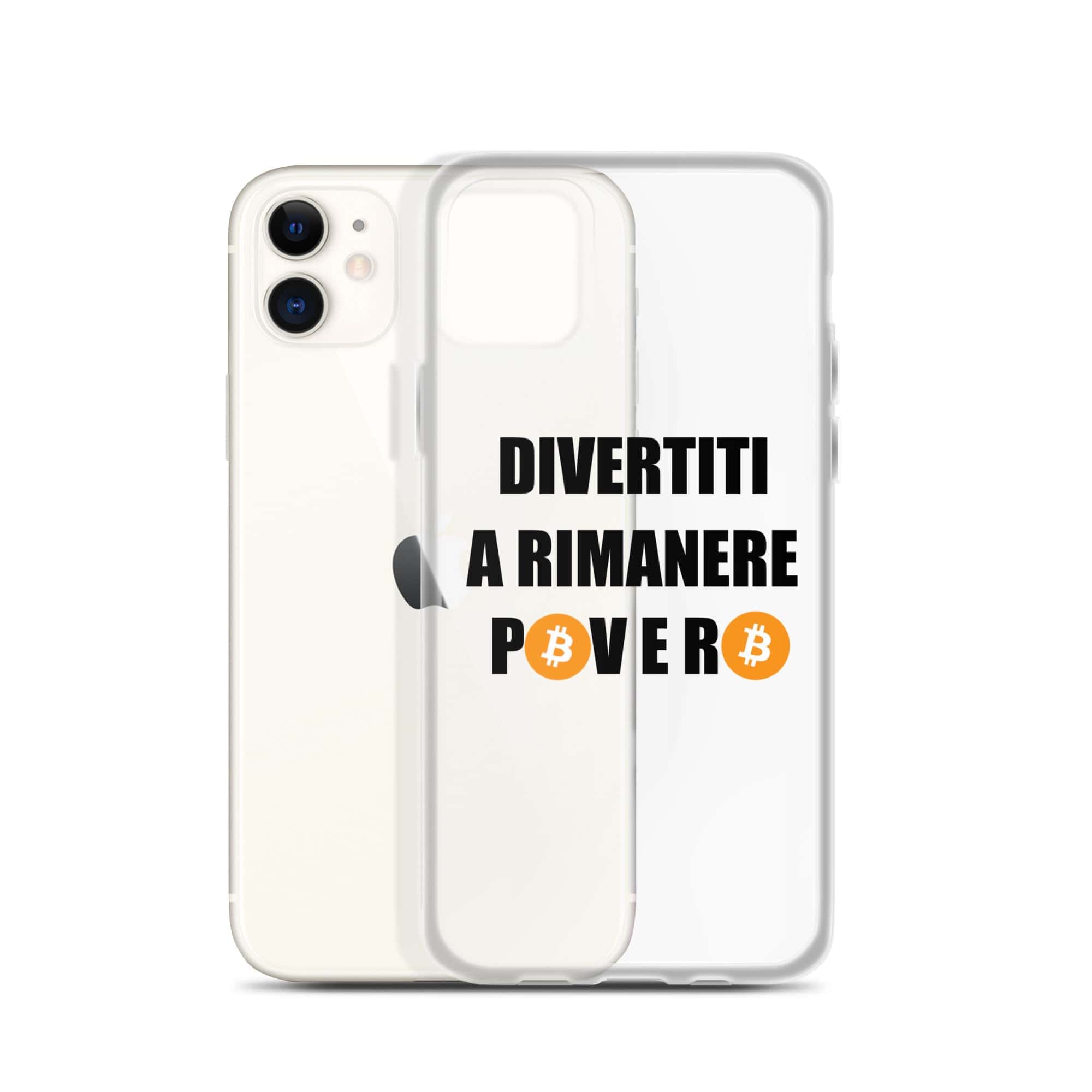 Cover Trasparente iPhone® Divertiti a rimanere povero btc-Smartphone-Biiply-Biiply