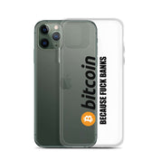 Cover Trasparente iPhone® Bitcoin Fuck Banks-Smartphone-Biiply-Biiply