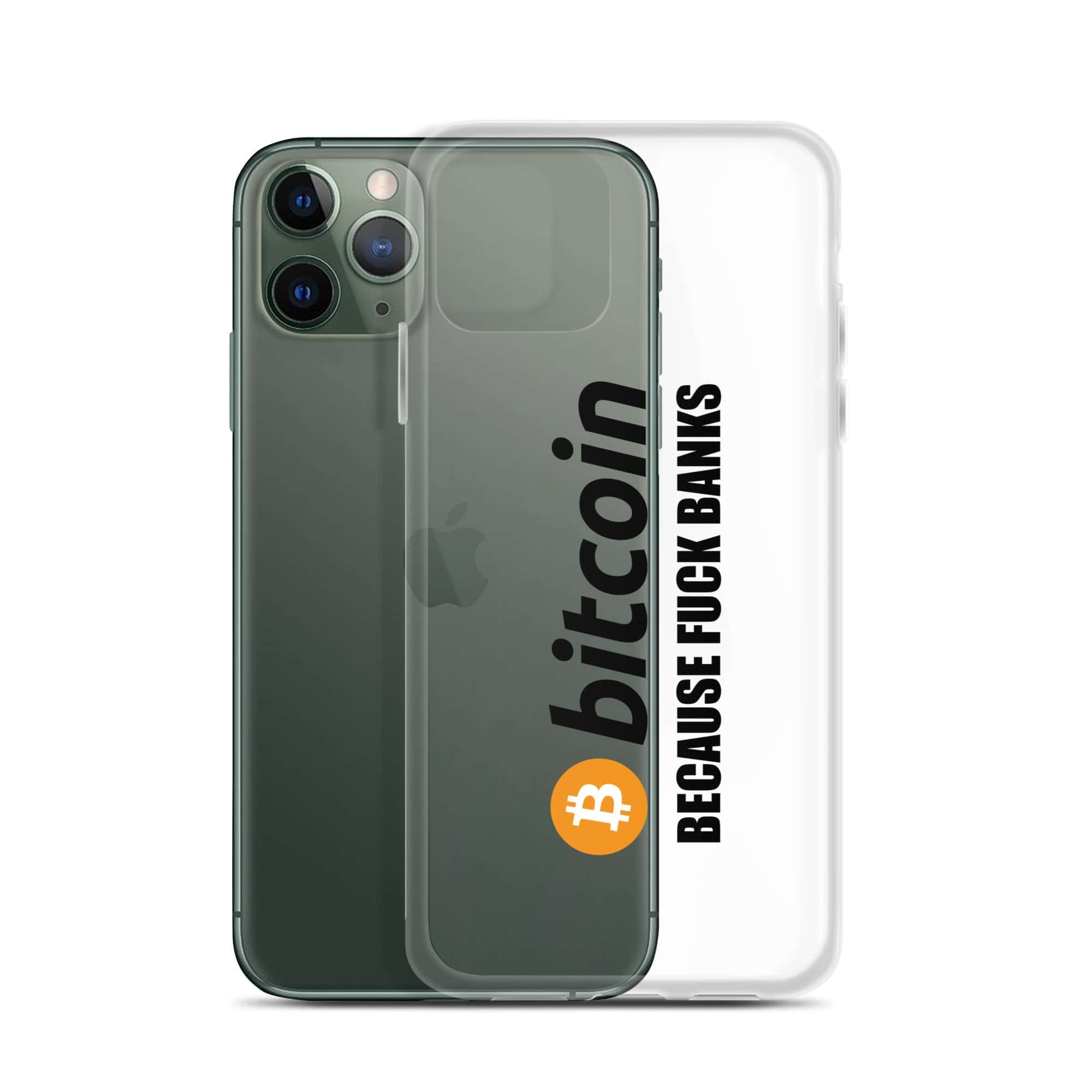 Cover Trasparente iPhone® Bitcoin Fuck Banks-Smartphone-Biiply-Biiply