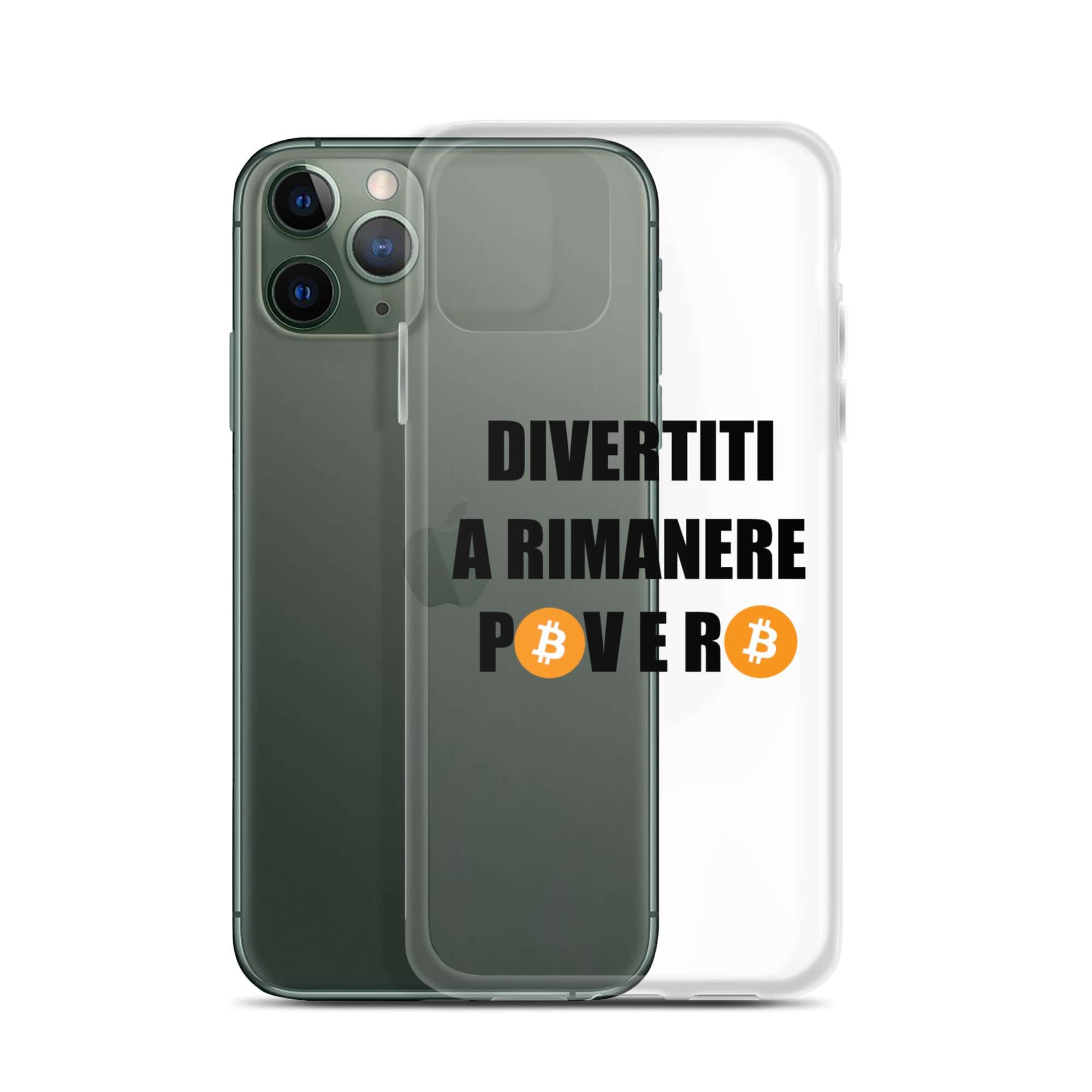 Cover Trasparente iPhone® Divertiti a rimanere povero btc-Smartphone-Biiply-Biiply