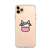 Cover Trasparente iPhone® Cow Face-Smartphone-Biiply-iPhone 11 Pro Max-Biiply
