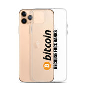 Cover Trasparente iPhone® Bitcoin Fuck Banks-Smartphone-Biiply-Biiply