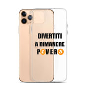 Cover Trasparente iPhone® Divertiti a rimanere povero btc-Smartphone-Biiply-Biiply
