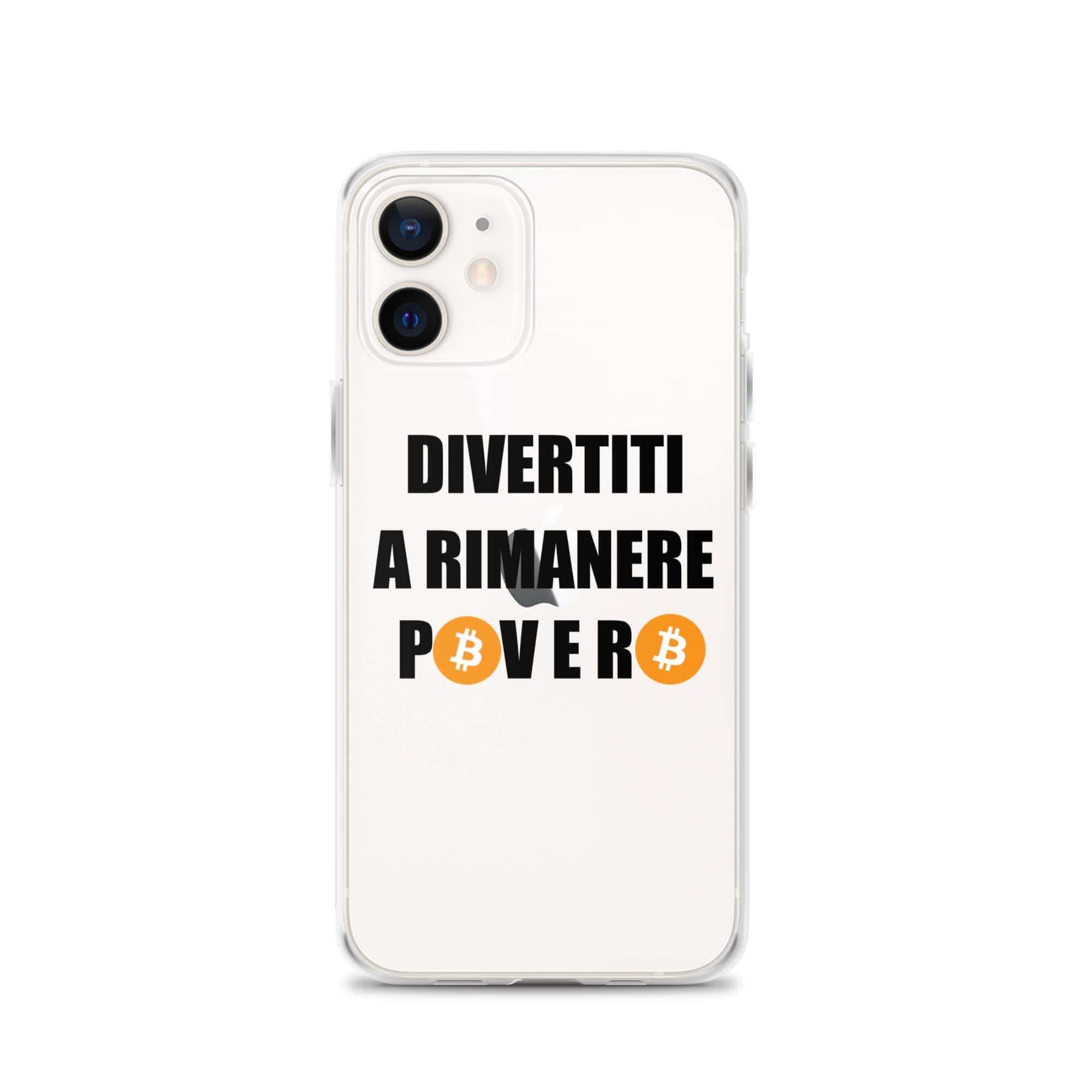 Cover Trasparente iPhone® Divertiti a rimanere povero btc-Smartphone-Biiply-iPhone 12-Biiply