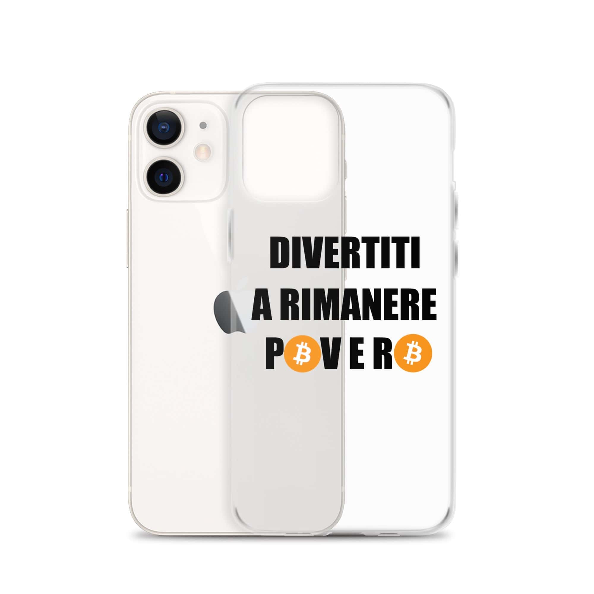 Cover Trasparente iPhone® Divertiti a rimanere povero btc-Smartphone-Biiply-Biiply