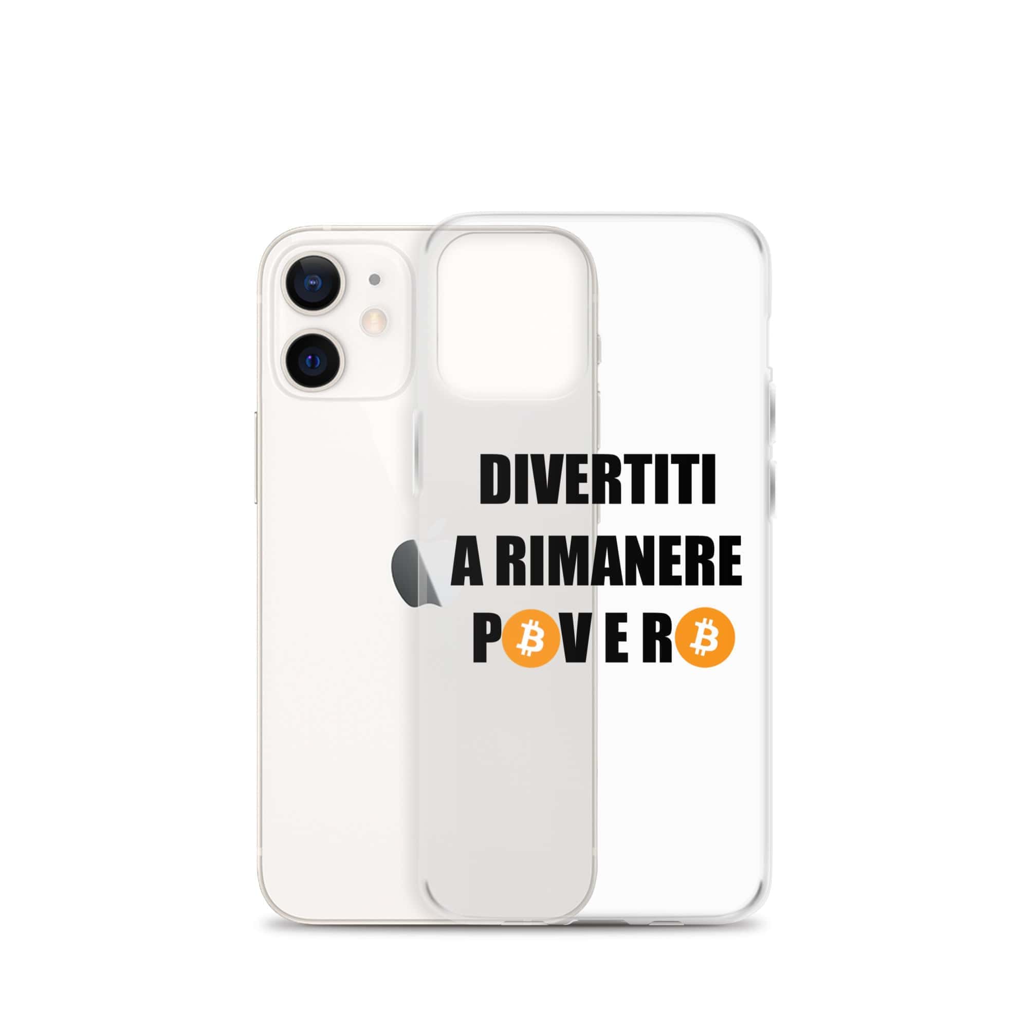 Cover Trasparente iPhone® Divertiti a rimanere povero btc-Smartphone-Biiply-Biiply