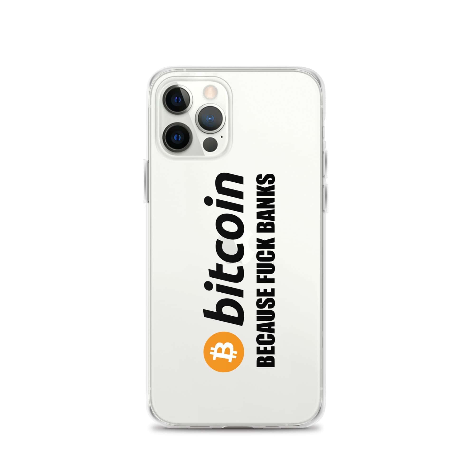 Cover Trasparente iPhone® Bitcoin Fuck Banks-Smartphone-Biiply-iPhone 12 Pro-Biiply