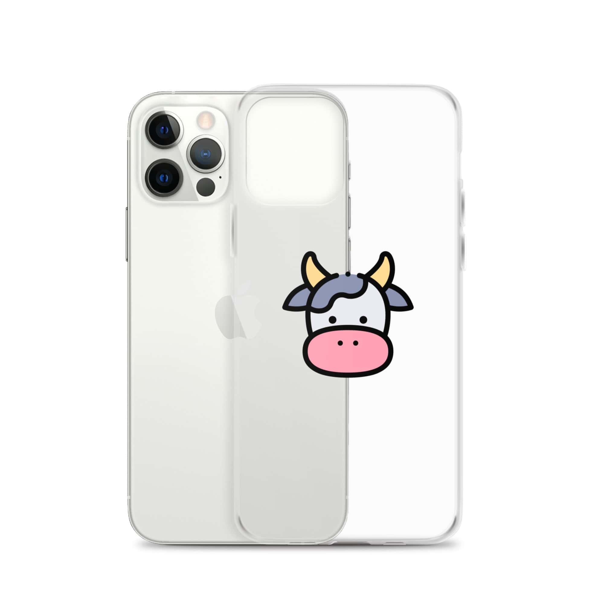 Cover Trasparente iPhone® Cow Face-Smartphone-Biiply-Biiply