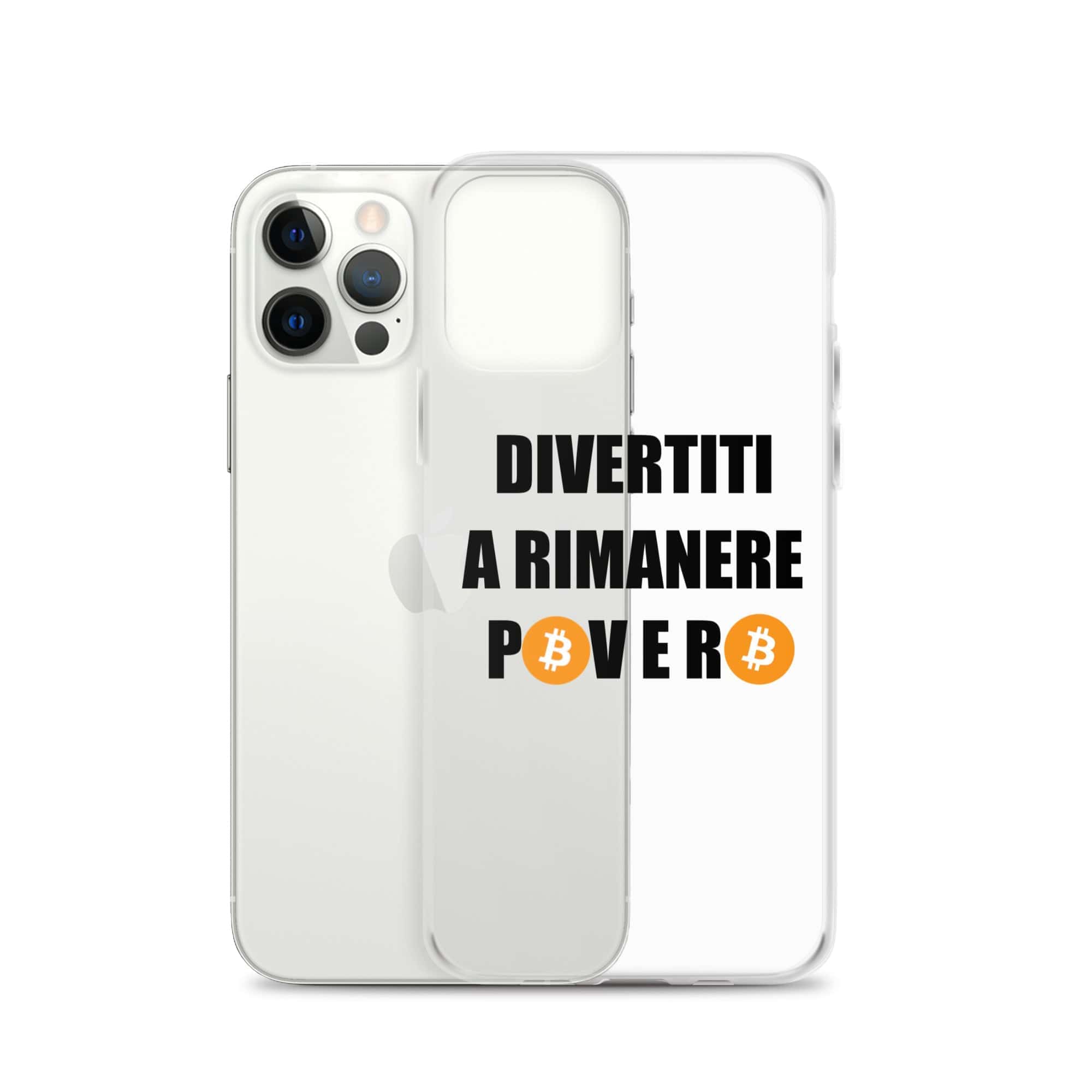 Cover Trasparente iPhone® Divertiti a rimanere povero btc-Smartphone-Biiply-Biiply