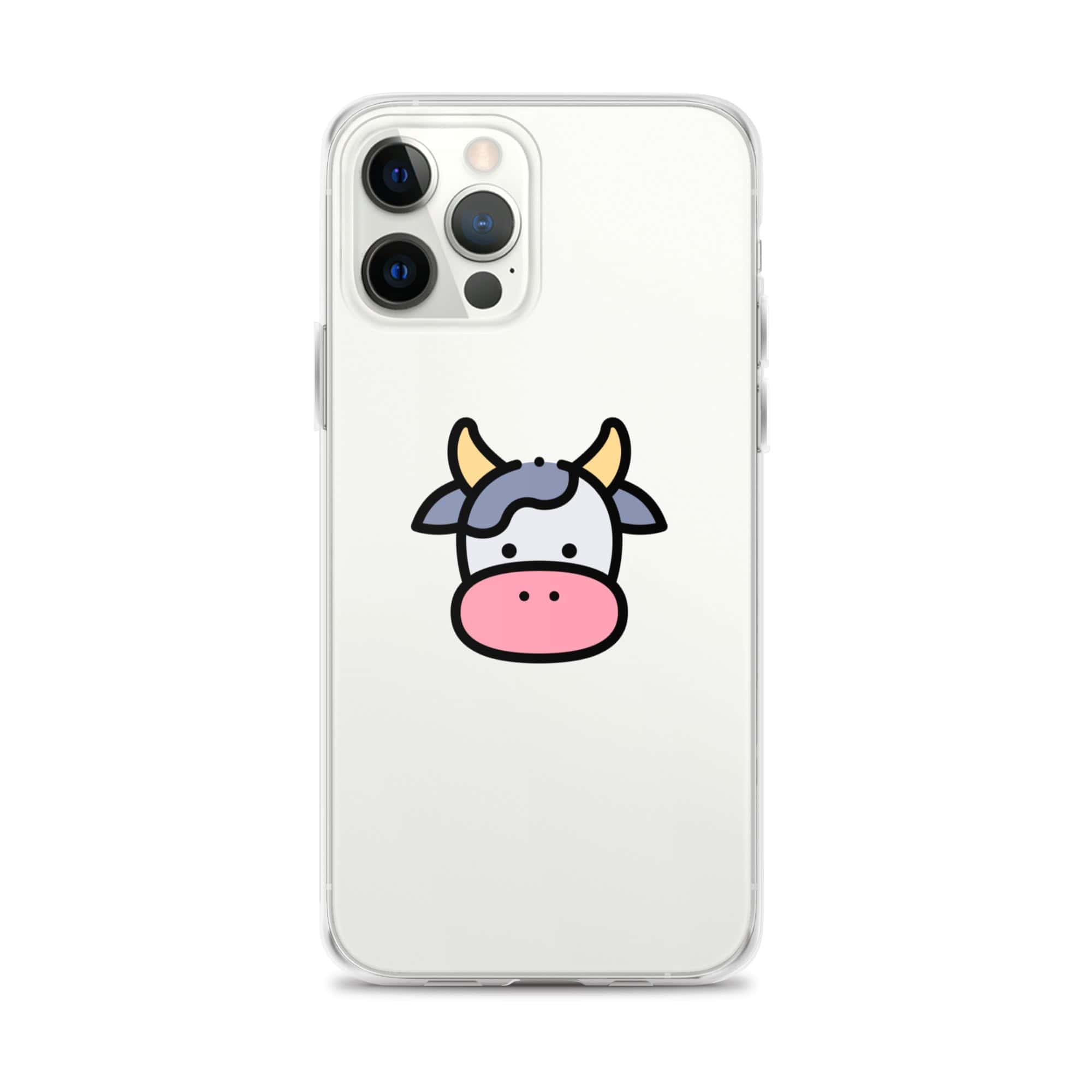 Cover Trasparente iPhone® Cow Face-Smartphone-Biiply-iPhone 12 Pro Max-Biiply