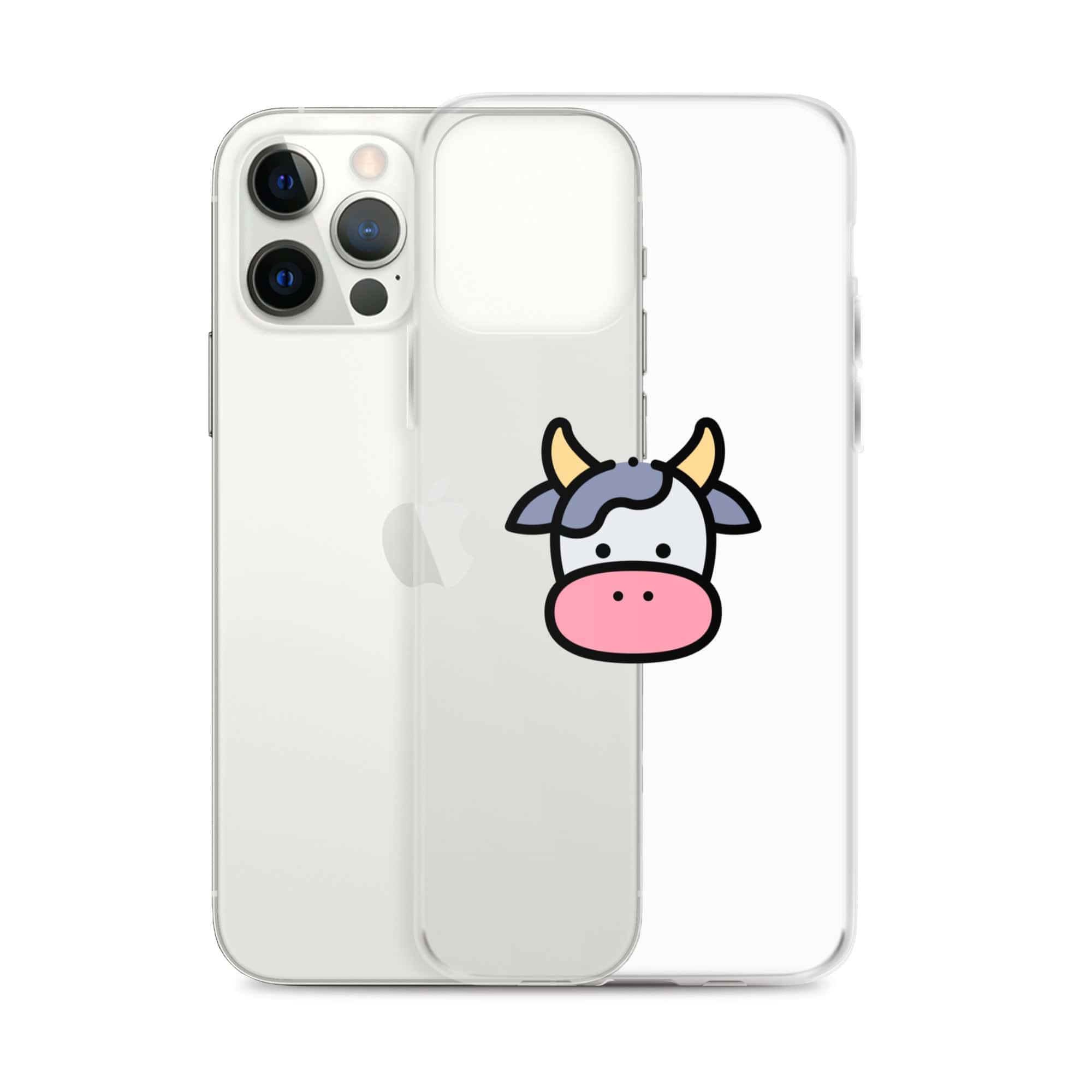 Cover Trasparente iPhone® Cow Face-Smartphone-Biiply-Biiply