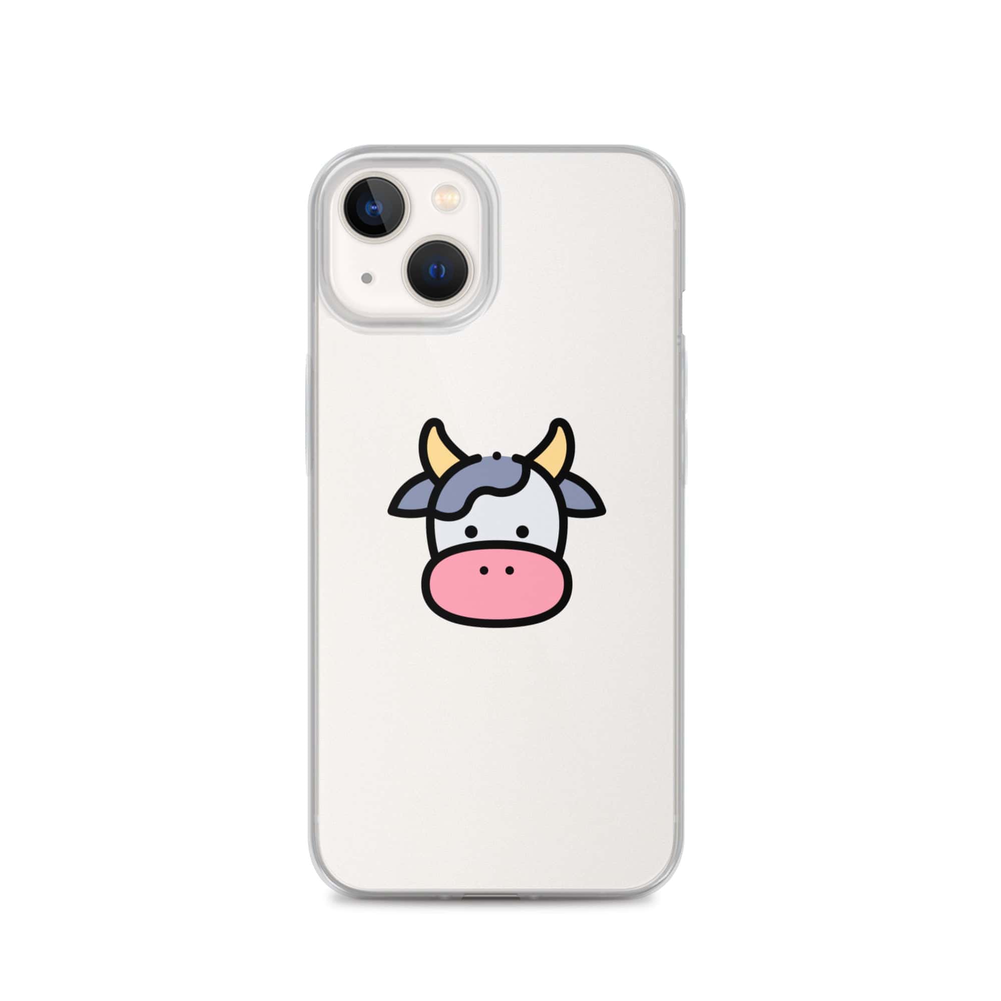 Cover Trasparente iPhone® Cow Face-Smartphone-Biiply-iPhone 13-Biiply