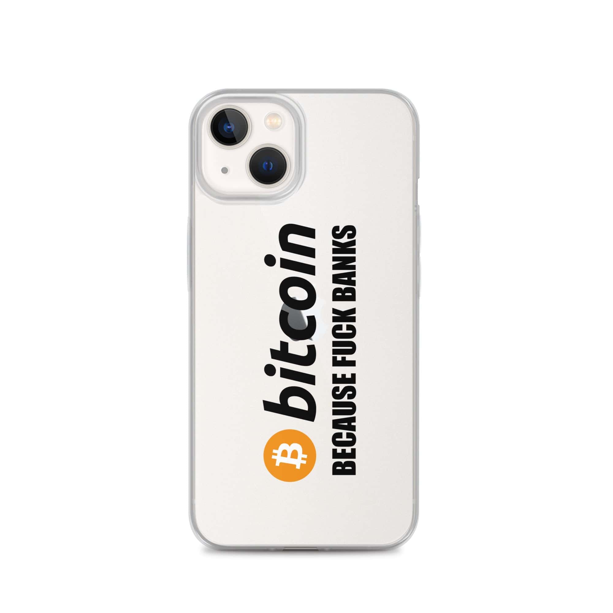 Cover Trasparente iPhone® Bitcoin Fuck Banks-Smartphone-Biiply-iPhone 13-Biiply