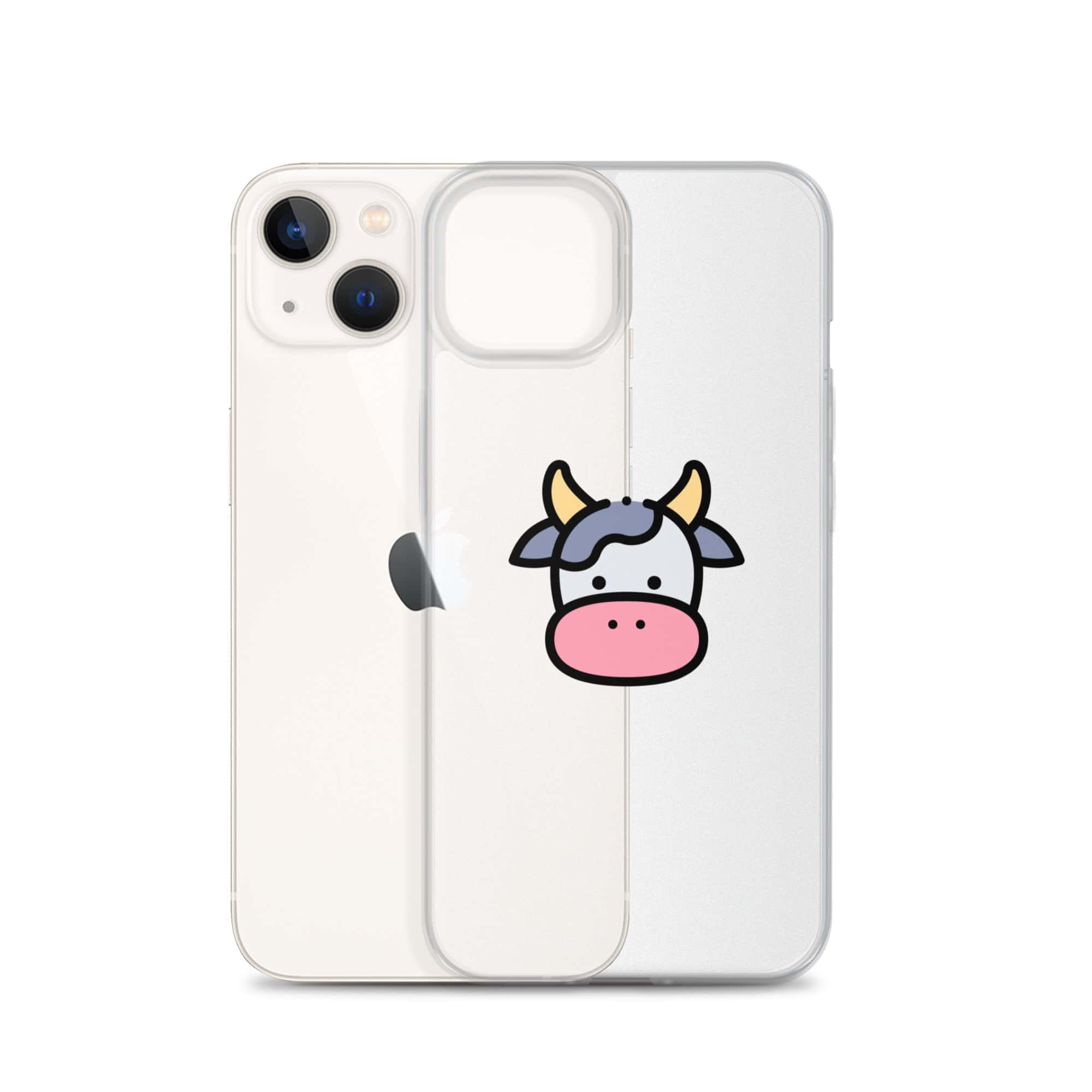 Cover Trasparente iPhone® Cow Face-Smartphone-Biiply-Biiply