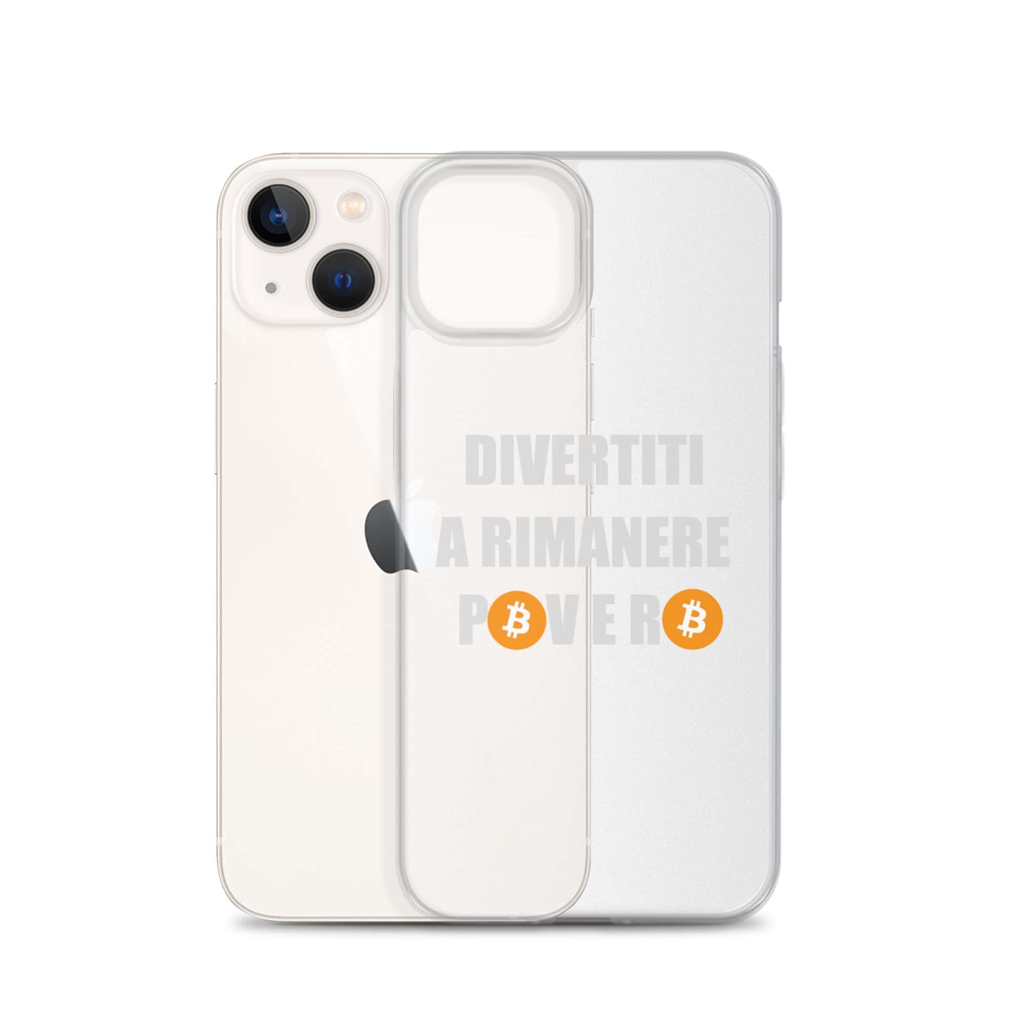Cover Trasparente iPhone® Divertiti a Rimanere Povero-Smartphone-Biiply-Biiply