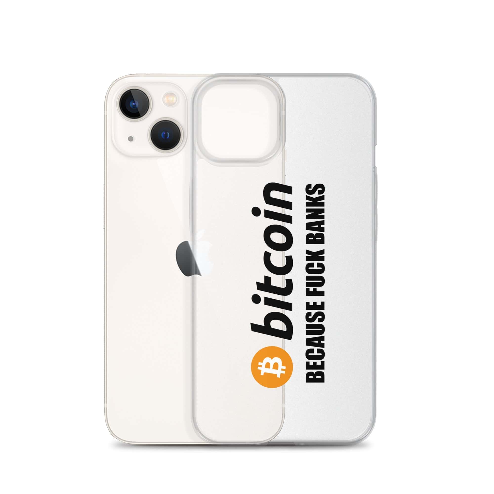 Cover Trasparente iPhone® Bitcoin Fuck Banks-Smartphone-Biiply-Biiply