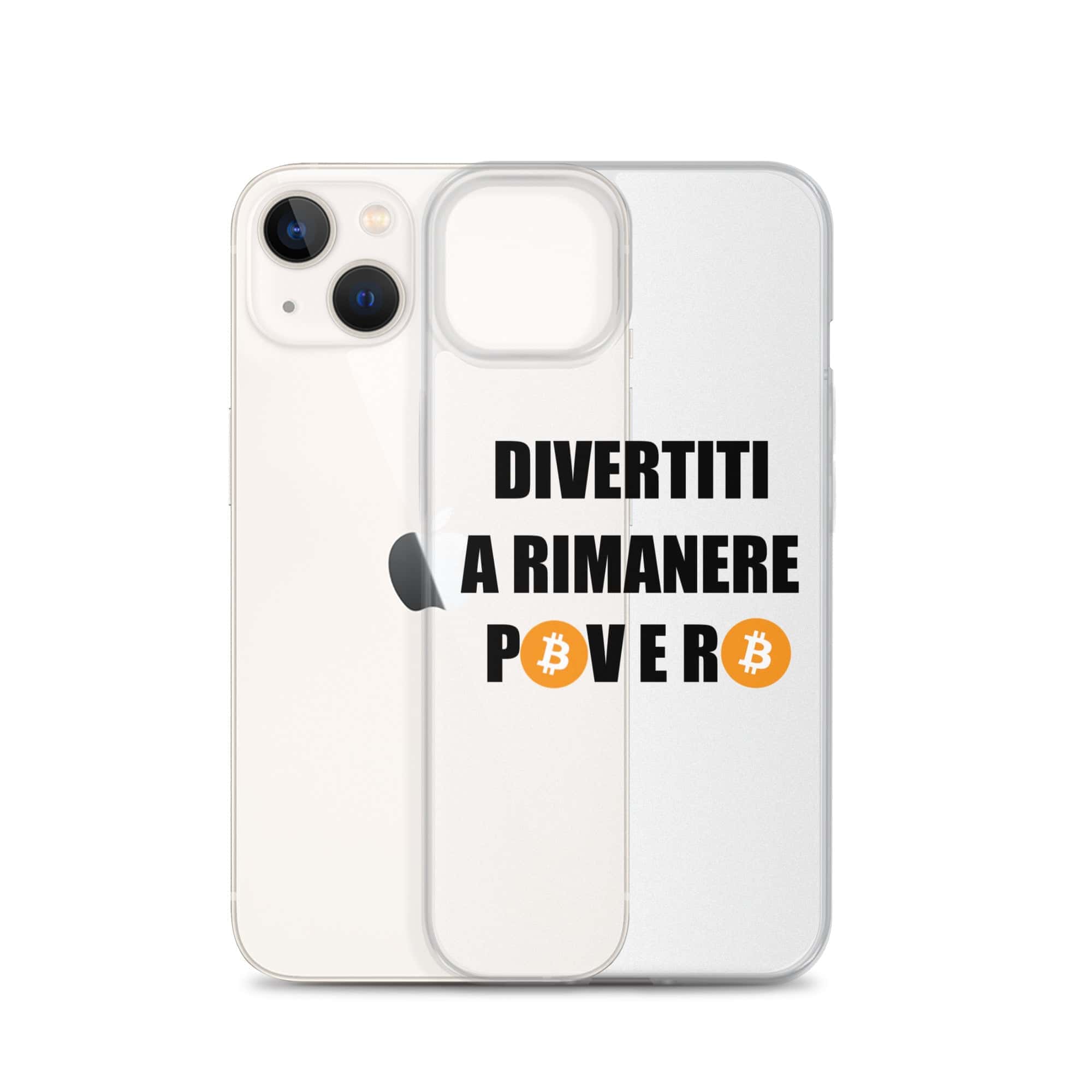 Cover Trasparente iPhone® Divertiti a rimanere povero btc-Smartphone-Biiply-Biiply