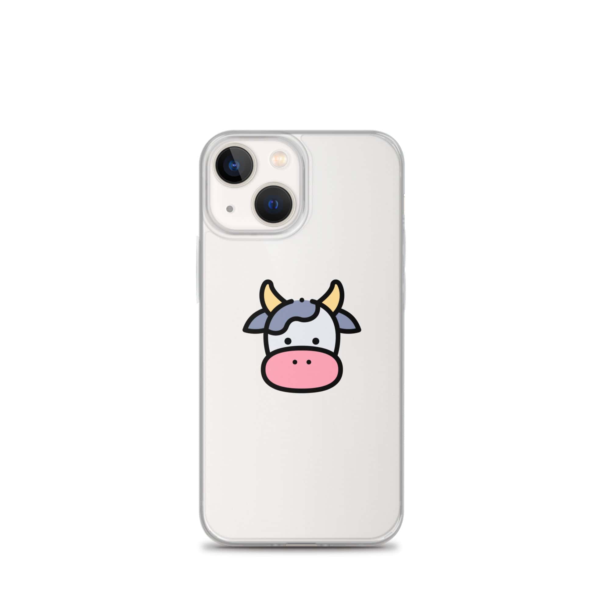 Cover Trasparente iPhone® Cow Face-Smartphone-Biiply-iPhone 13 mini-Biiply