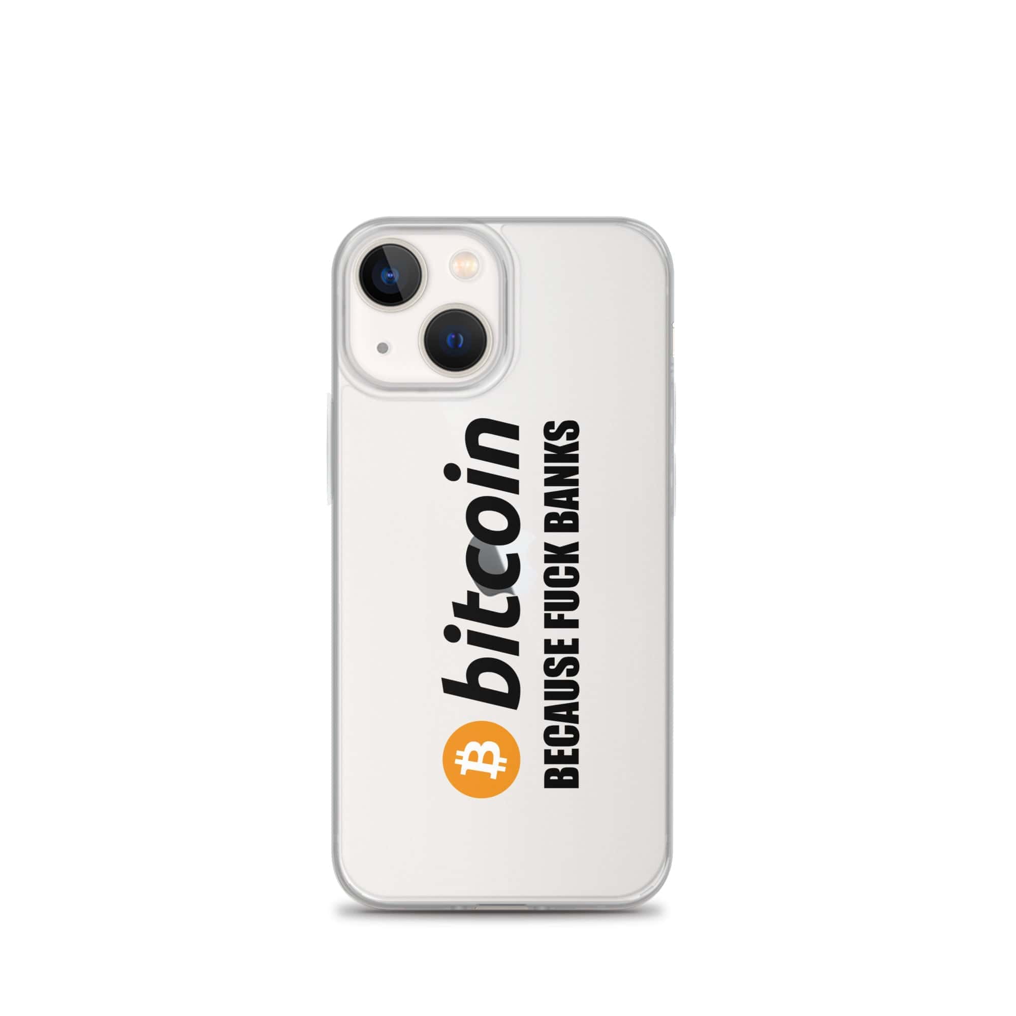 Cover Trasparente iPhone® Bitcoin Fuck Banks-Smartphone-Biiply-iPhone 13 mini-Biiply