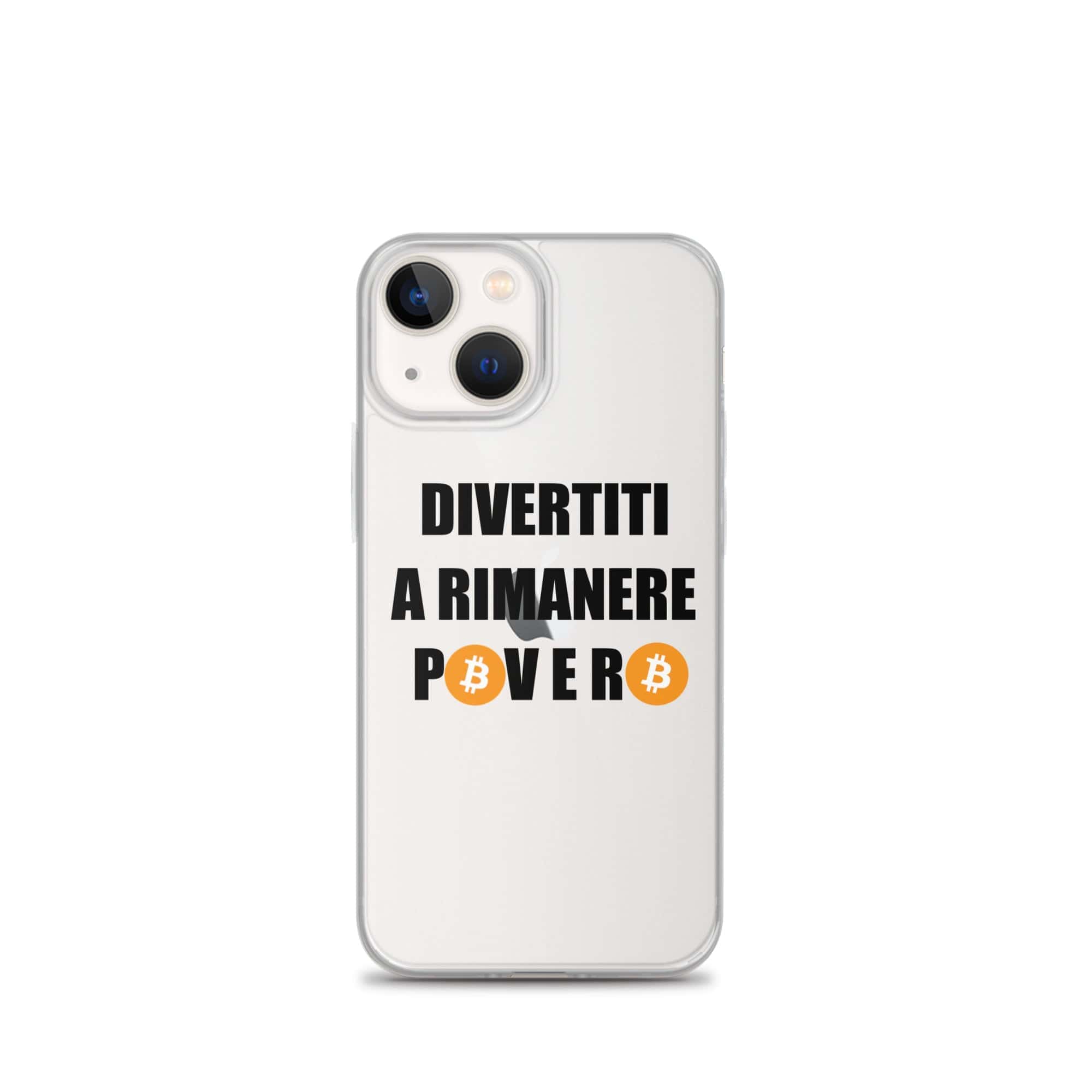 Cover Trasparente iPhone® Divertiti a rimanere povero btc-Smartphone-Biiply-iPhone 13 mini-Biiply
