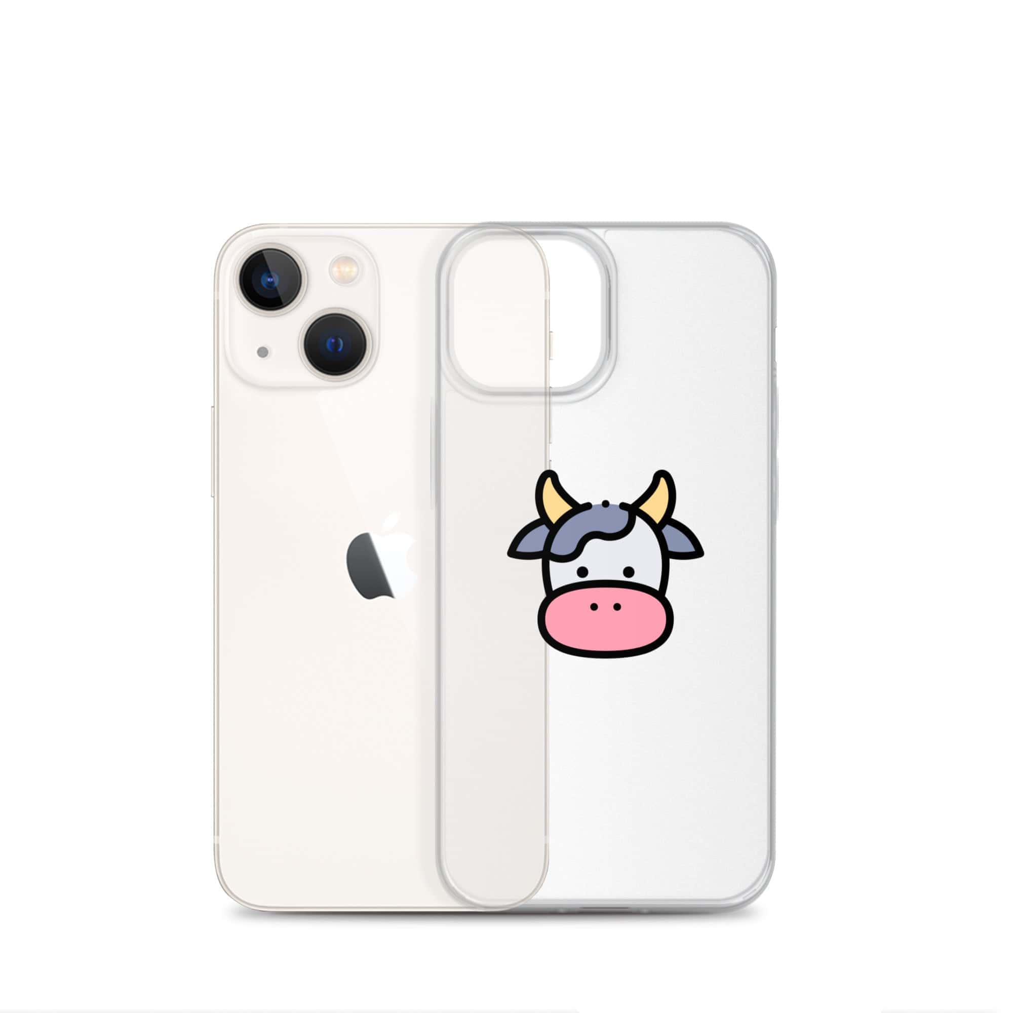 Cover Trasparente iPhone® Cow Face-Smartphone-Biiply-Biiply