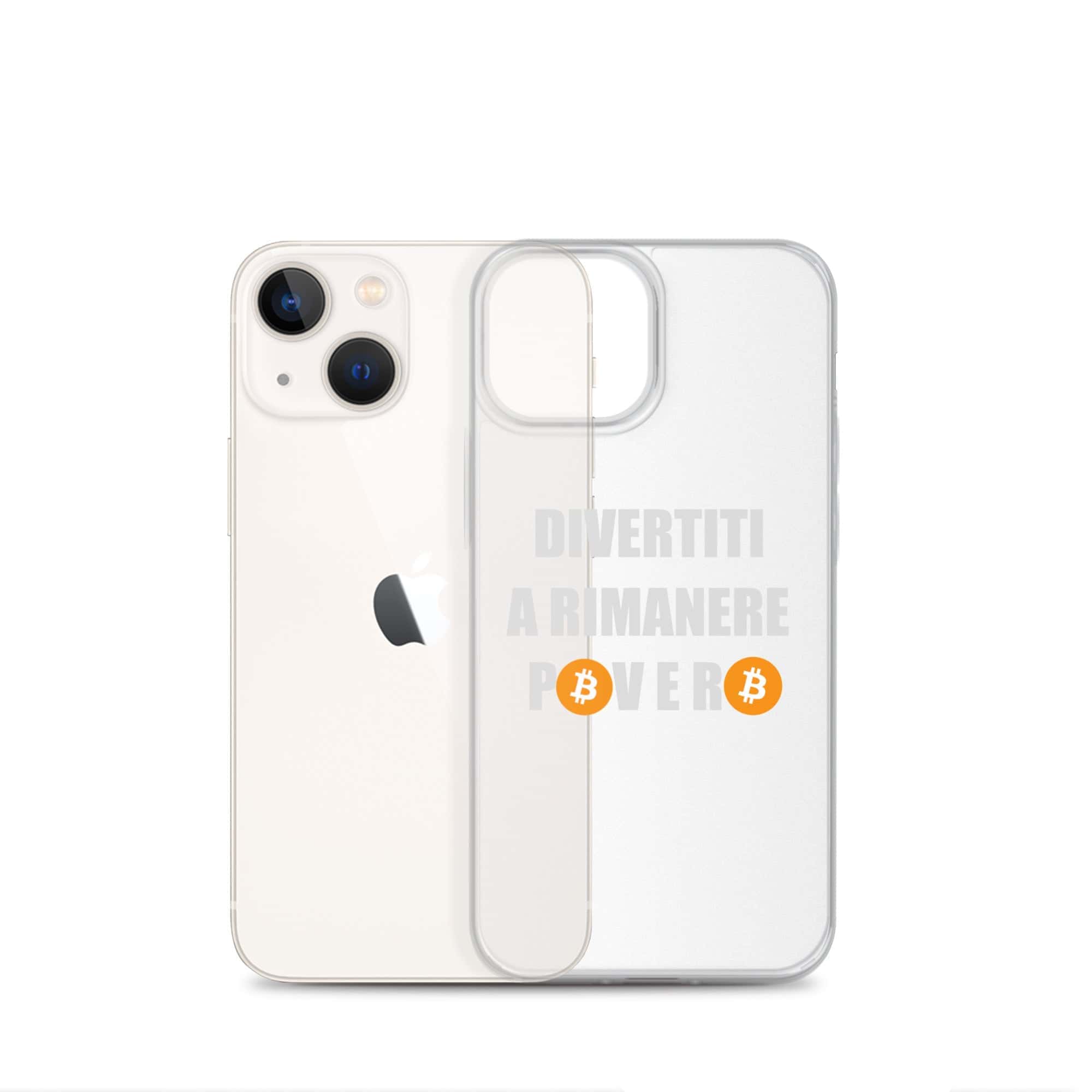 Cover Trasparente iPhone® Divertiti a Rimanere Povero-Smartphone-Biiply-Biiply