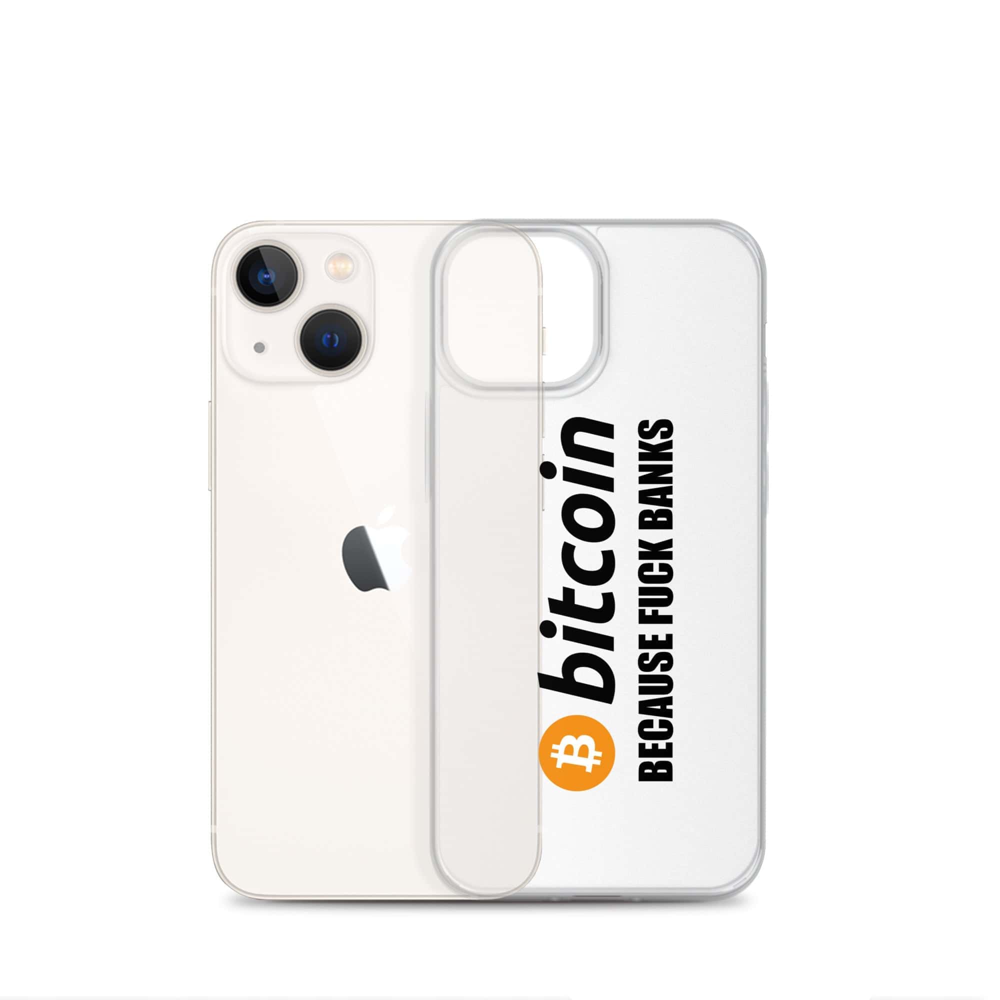 Cover Trasparente iPhone® Bitcoin Fuck Banks-Smartphone-Biiply-Biiply