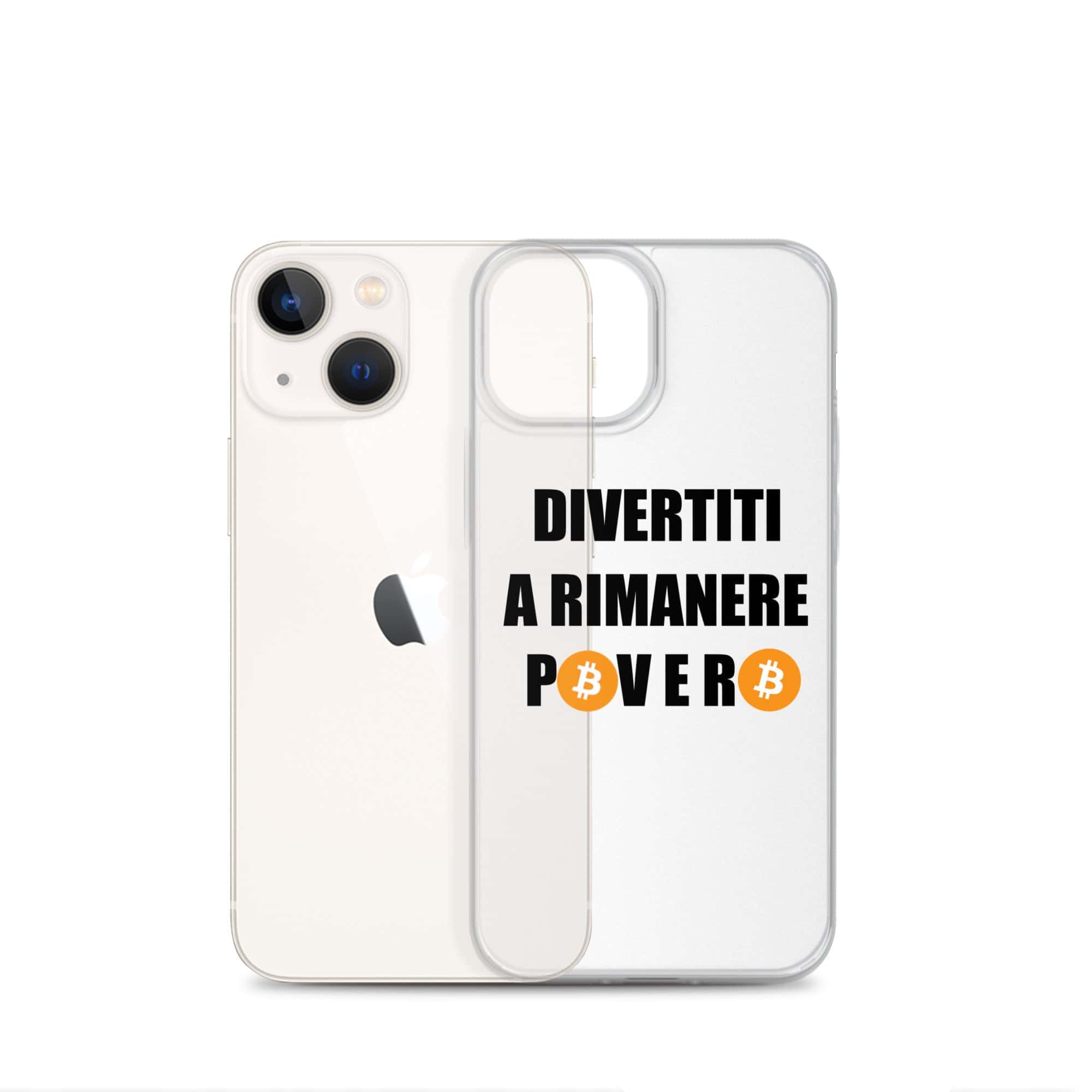 Cover Trasparente iPhone® Divertiti a rimanere povero btc-Smartphone-Biiply-Biiply