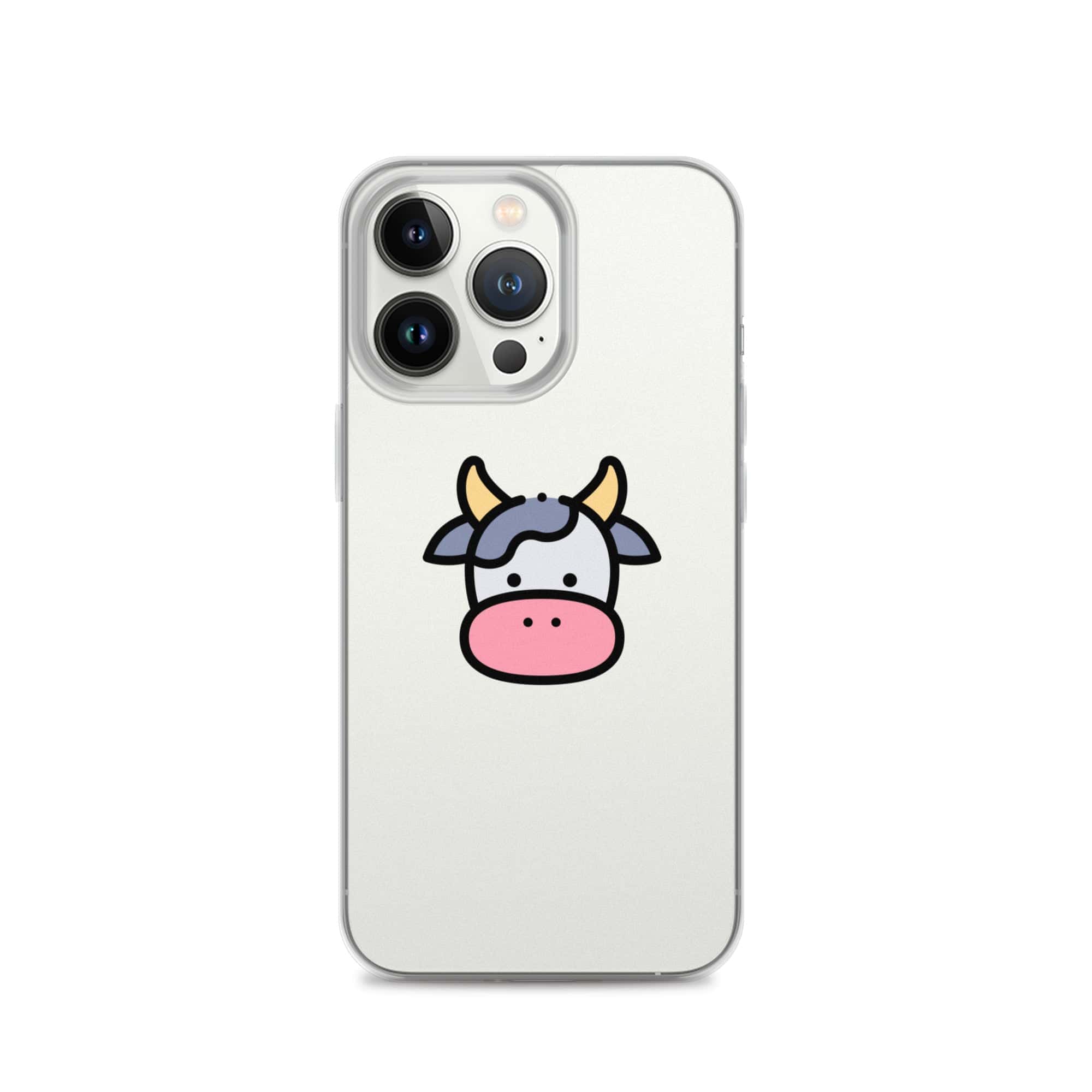 Cover Trasparente iPhone® Cow Face-Smartphone-Biiply-iPhone 13 Pro-Biiply