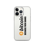 Cover Trasparente iPhone® Bitcoin Fuck Banks-Smartphone-Biiply-iPhone 13 Pro-Biiply