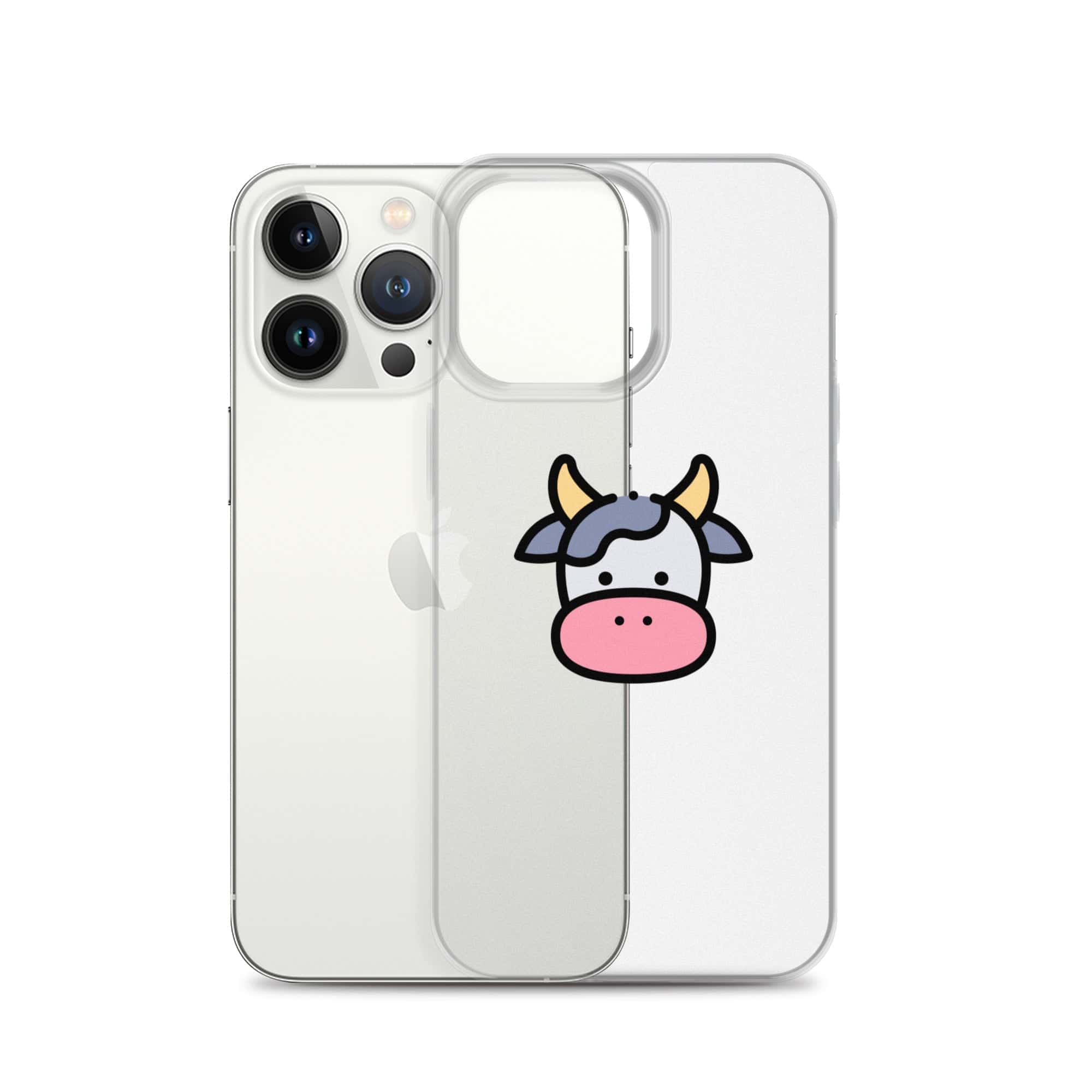Cover Trasparente iPhone® Cow Face-Smartphone-Biiply-Biiply