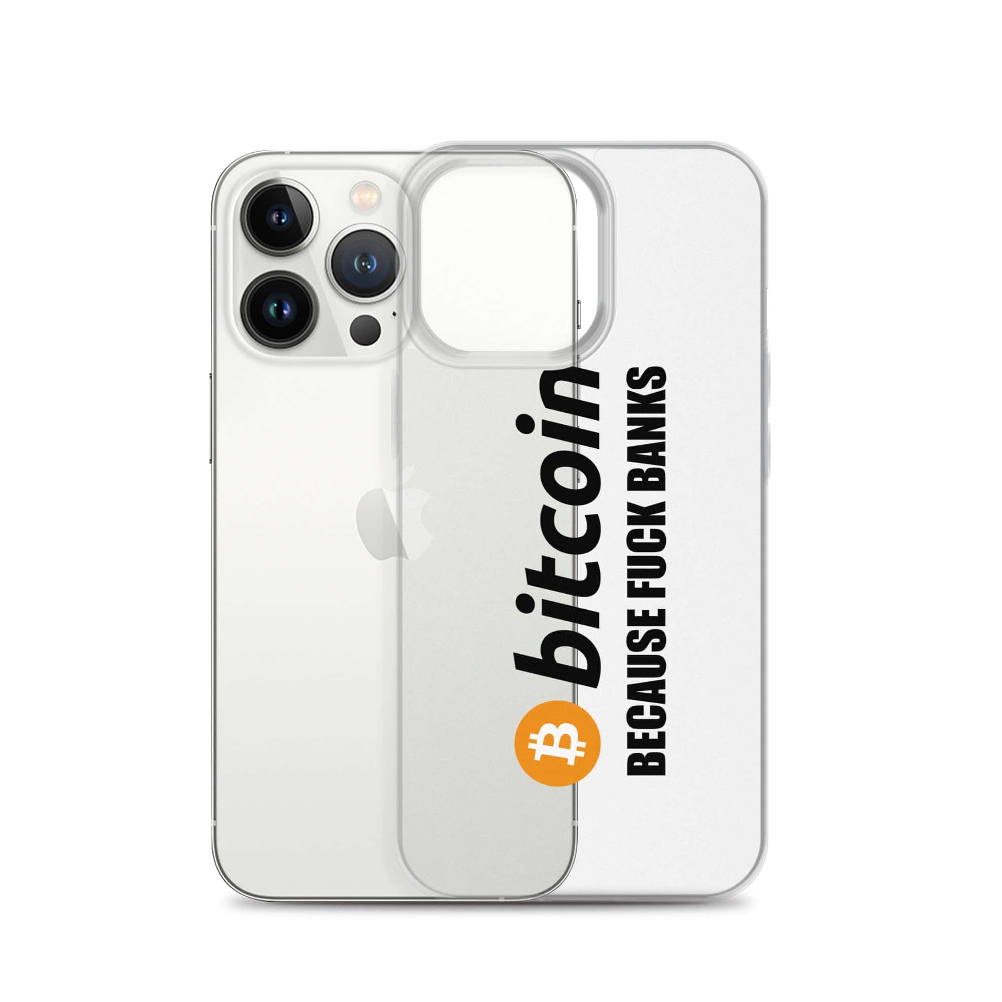 Cover Trasparente iPhone® Bitcoin Fuck Banks-Smartphone-Biiply-Biiply